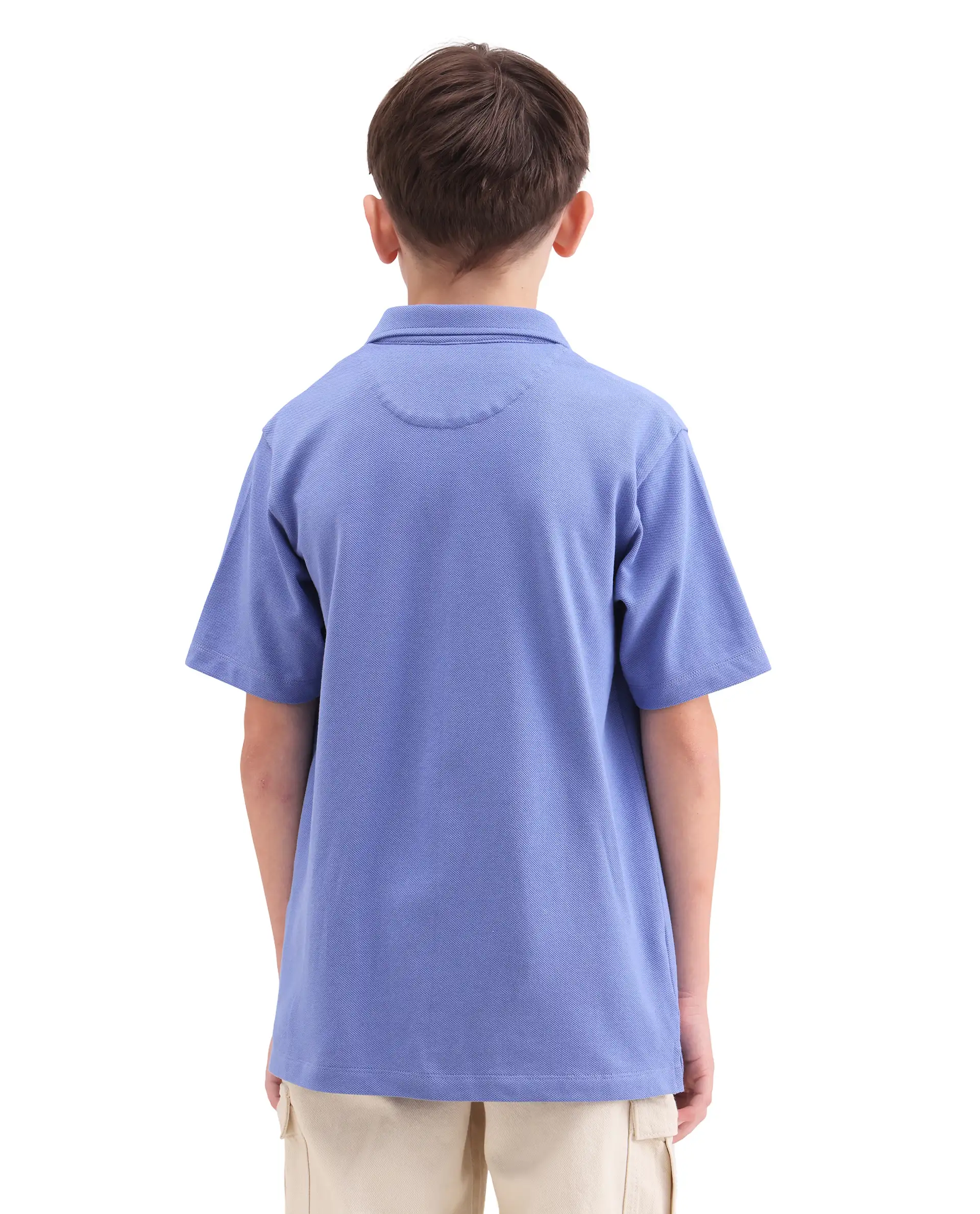Rare Ones Kids Crown Purple Cotton Fabric Applique Zipper Closure Regular Fit Polo - Image 7