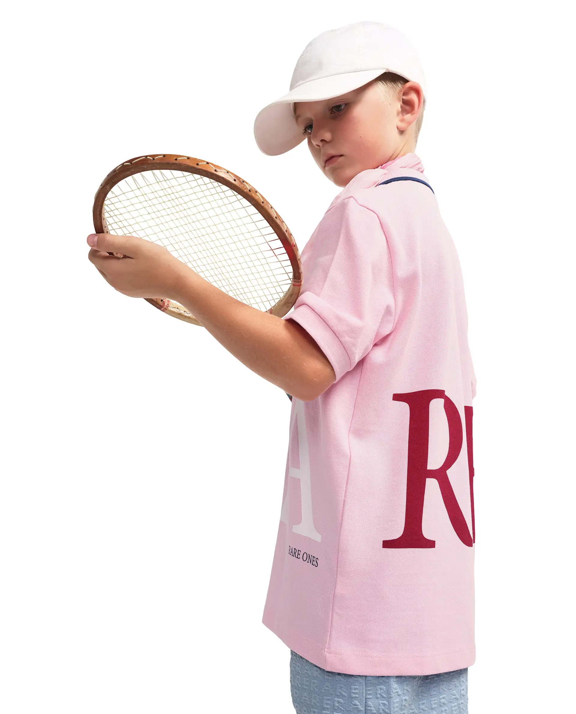 Rare Ones Kids Rovo Light Pink Cotton Button Closure Pigment Print Regular Fit Polo - Image 2