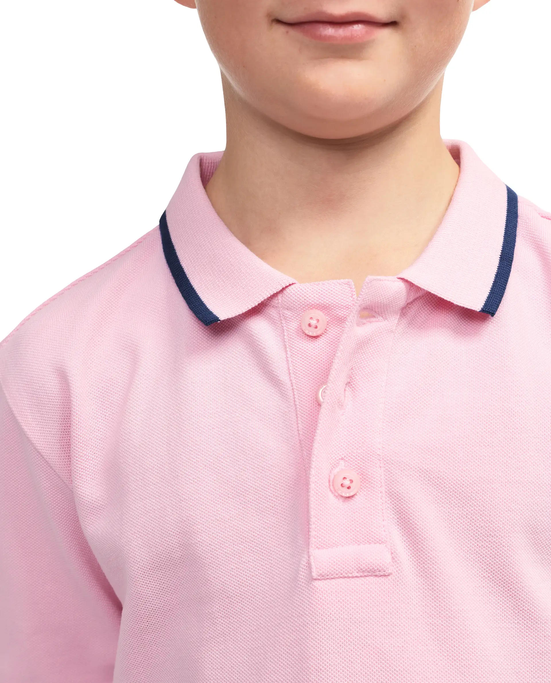 Rare Ones Kids Rovo Light Pink Cotton Button Closure Pigment Print Regular Fit Polo - Image 5