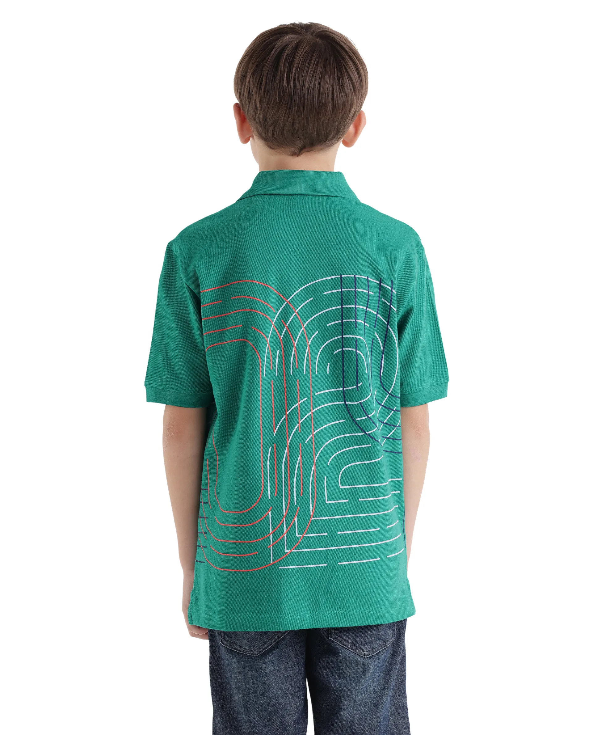 Rare Ones Kids Twen Green Cotton Button Closure Regular Fit Polo - Image 7