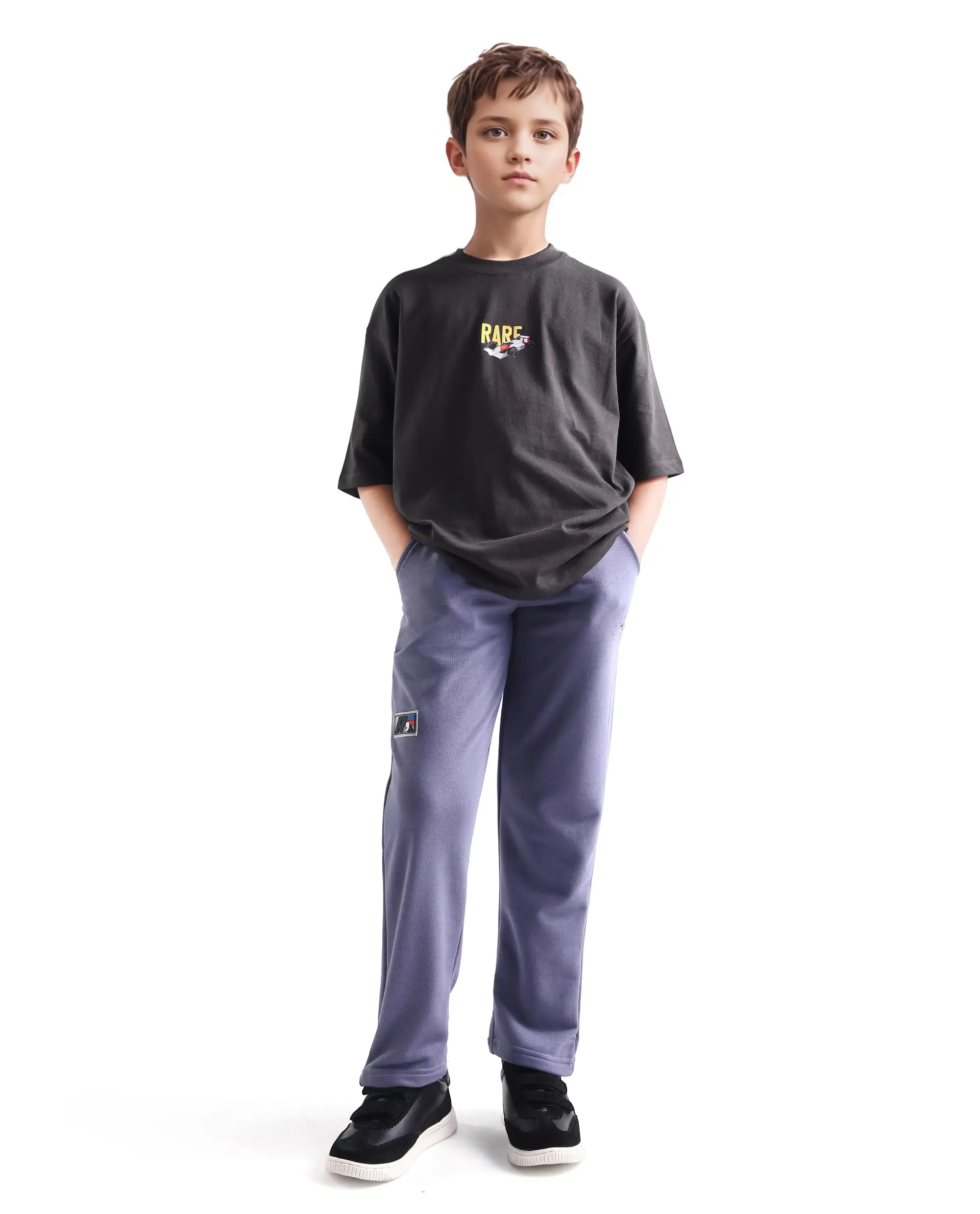 Rare Ones Kids Selo Dark Brown Cotton Puff Print Pull On Closure Oversized Fit T-Shirt - Image 2
