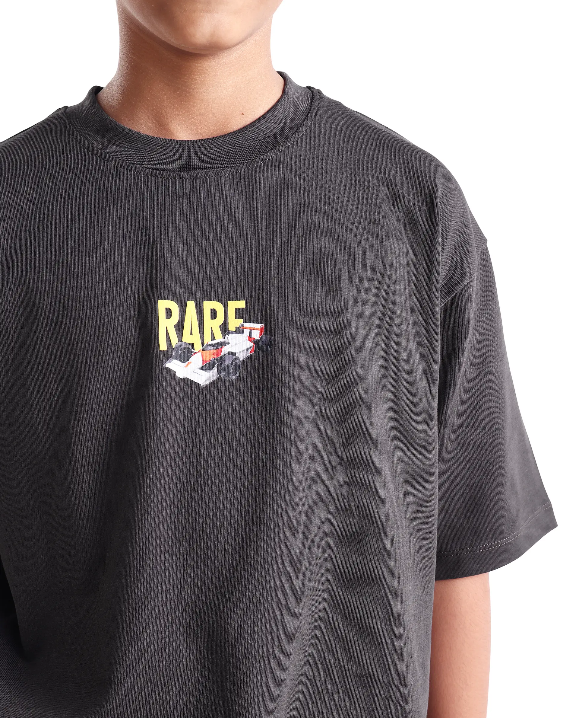 Rare Ones Kids Selo Dark Brown Cotton Puff Print Pull On Closure Oversized Fit T-Shirt - Image 4