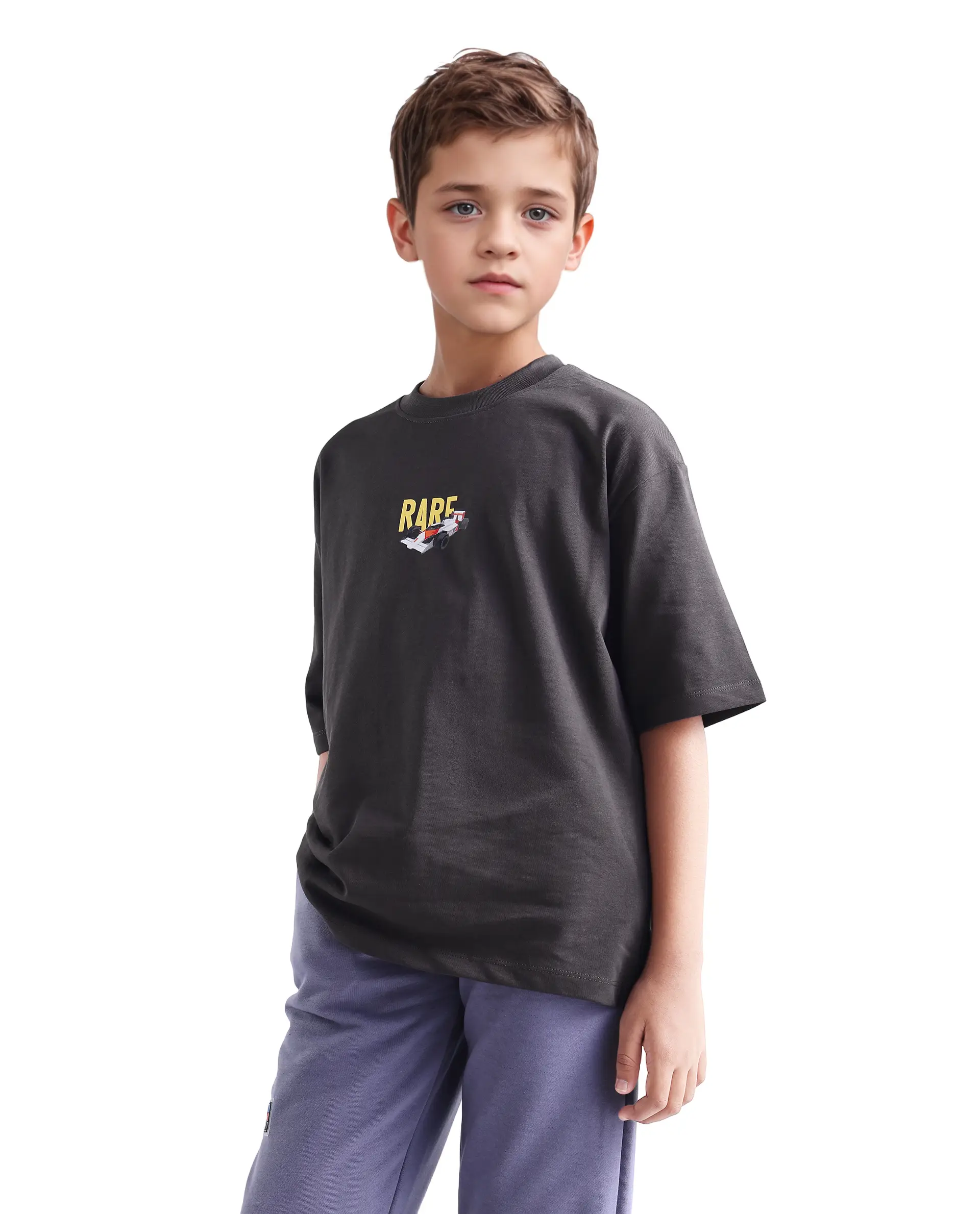 Rare Ones Kids Selo Dark Brown Cotton Puff Print Pull On Closure Oversized Fit T-Shirt - Image 6