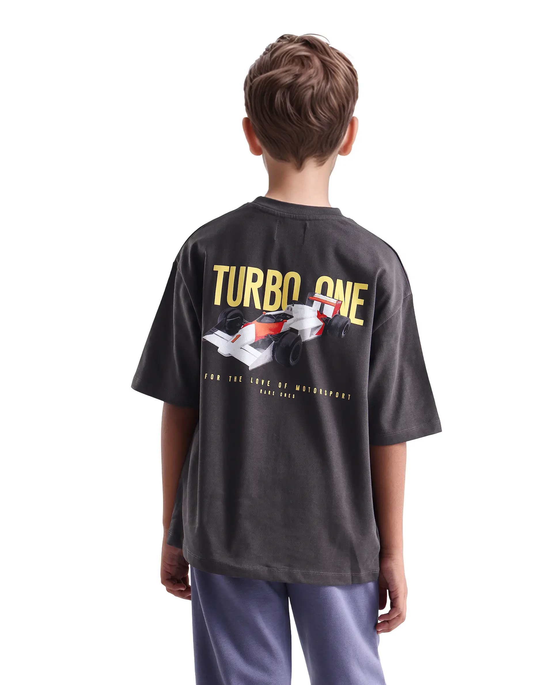 Rare Ones Kids Selo Dark Brown Cotton Puff Print Pull On Closure Oversized Fit T-Shirt - Image 7