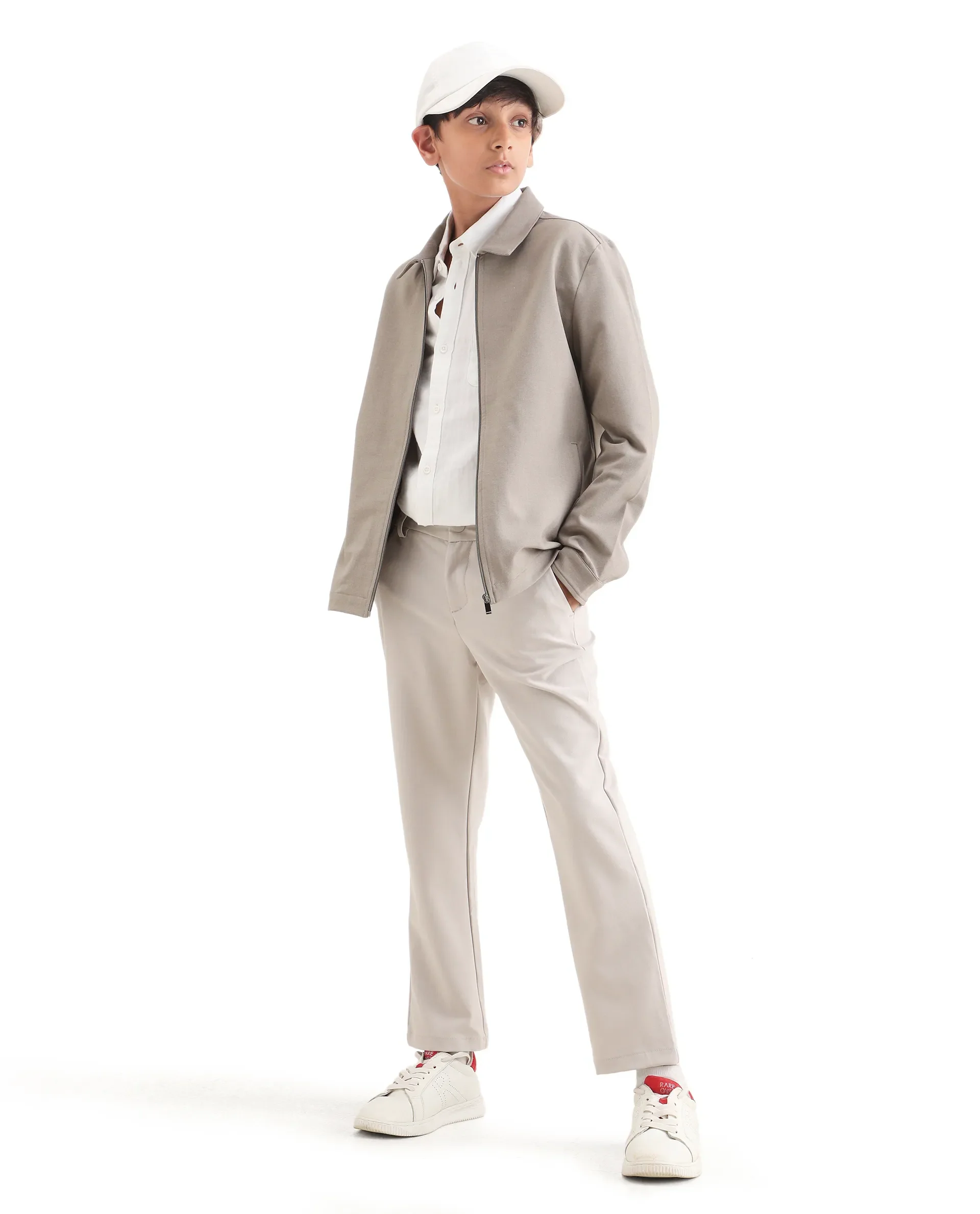 Rare Ones Kids Juan-K 26 Beige Polyester Blend Zipper Closure Regular Fit Shacket - Image 2