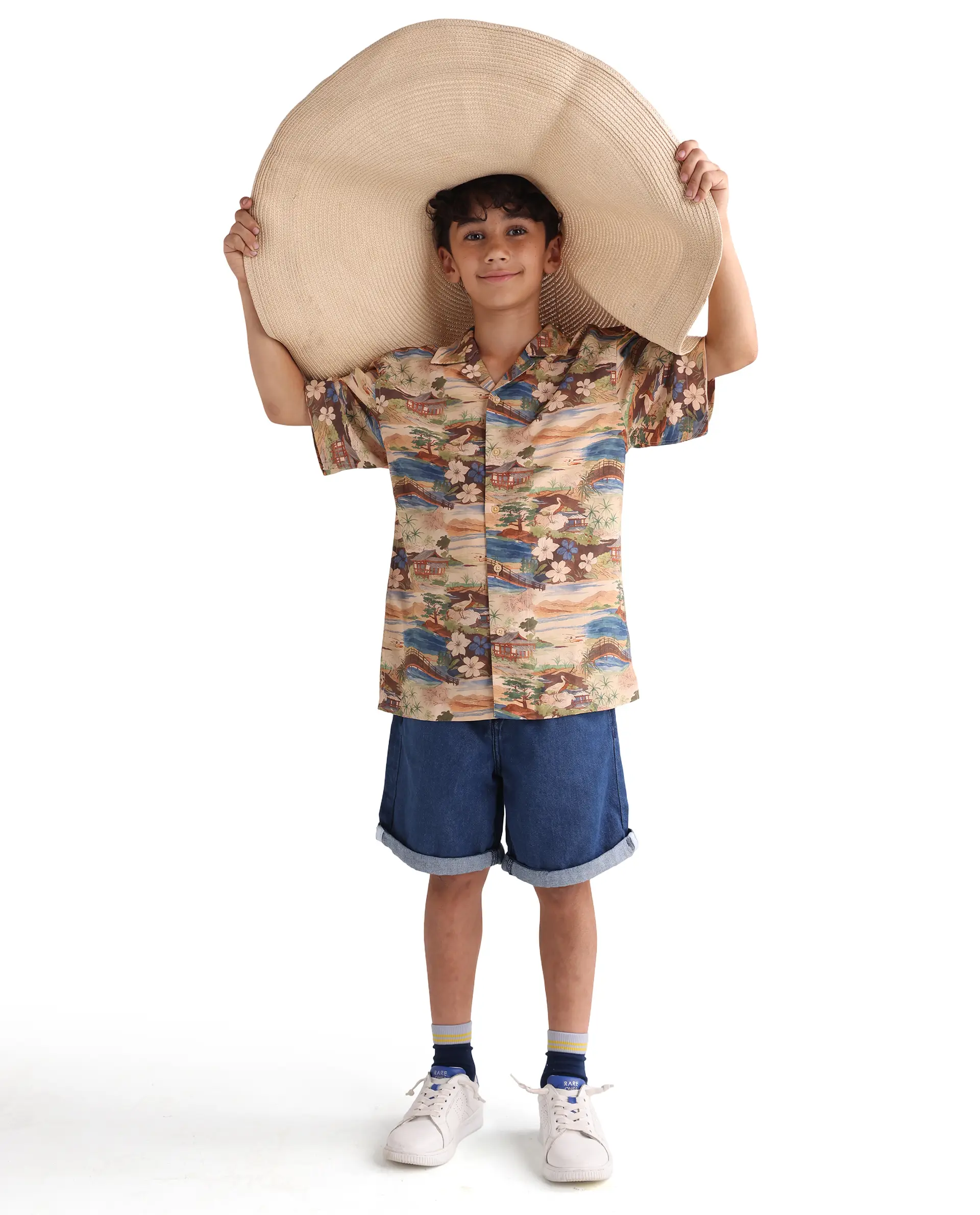 Rare Ones Kids Adon Brown Viscose Button Closure Regular Fit Shirt - Image 2