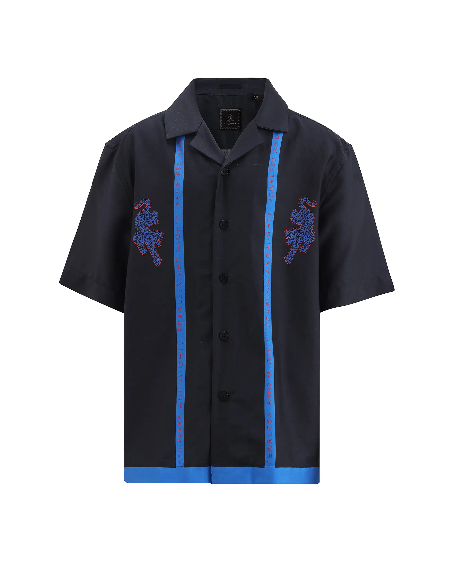 Rare Ones Kids Argo Black Cotton Blend Fabric Button Closure Boxy Fit Shirt - Image 2