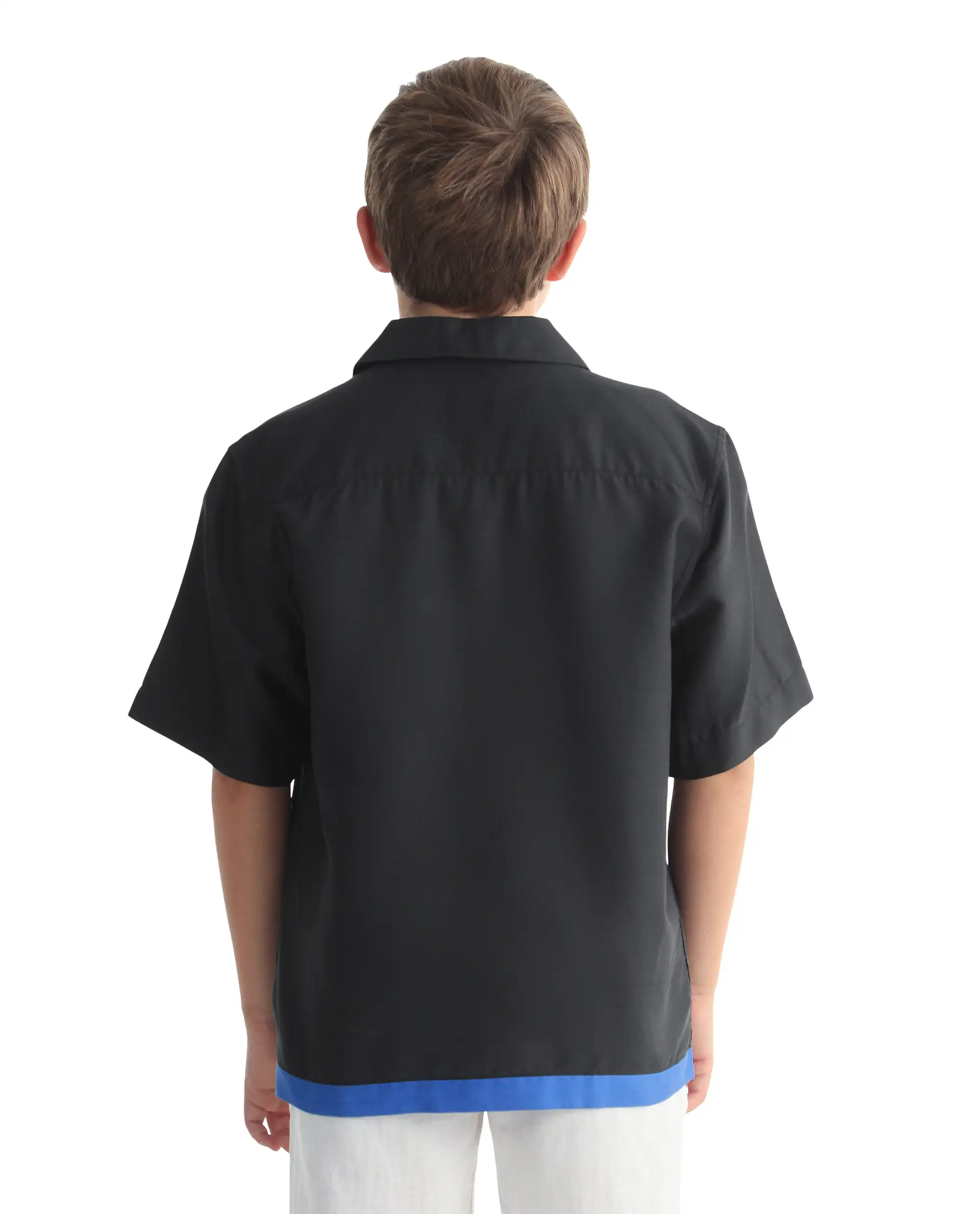 Rare Ones Kids Argo Black Cotton Blend Fabric Button Closure Boxy Fit Shirt - Image 8