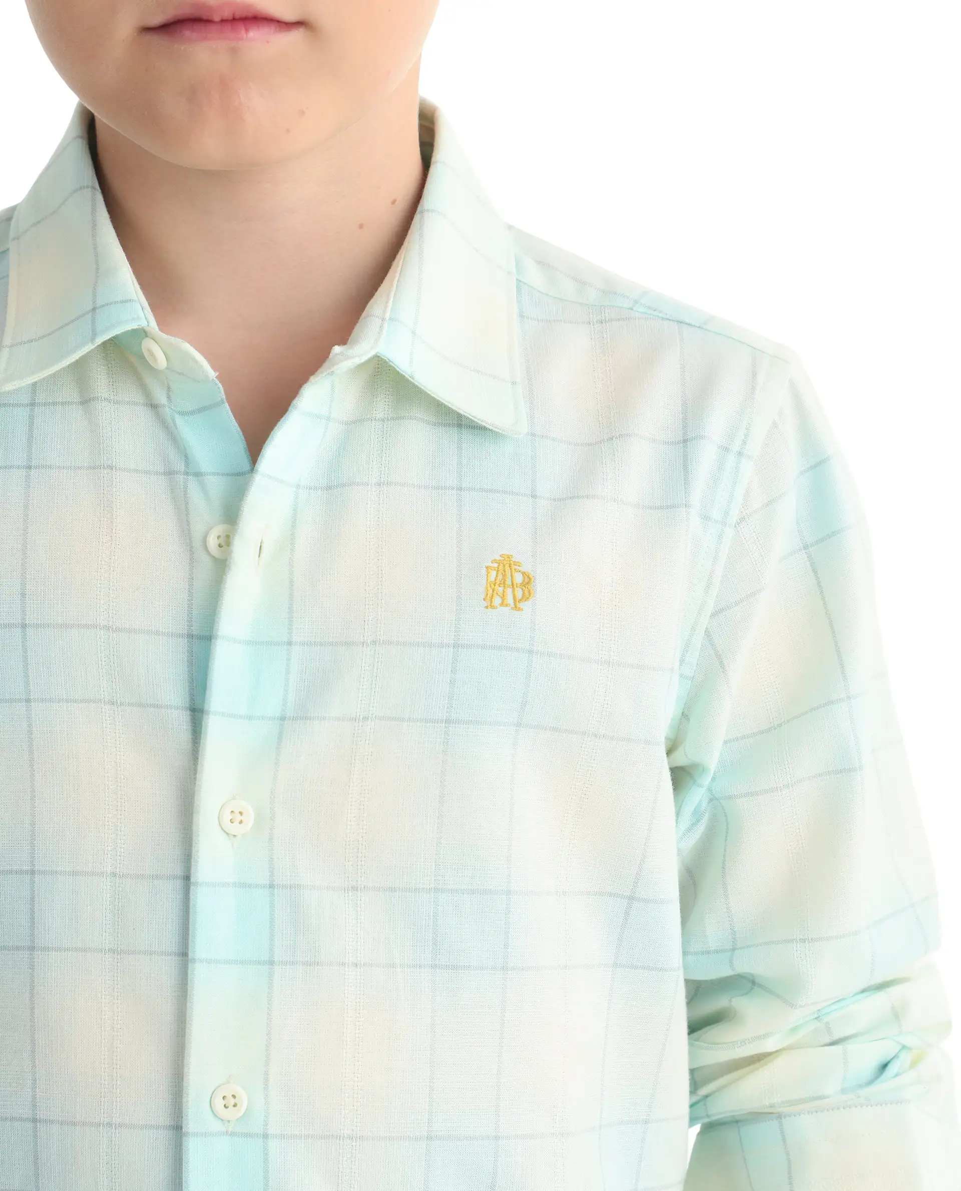 Rare Ones Kids Bryd Light Yellow Cotton Fabric Button Closure Regular Fit Shirt - Image 4