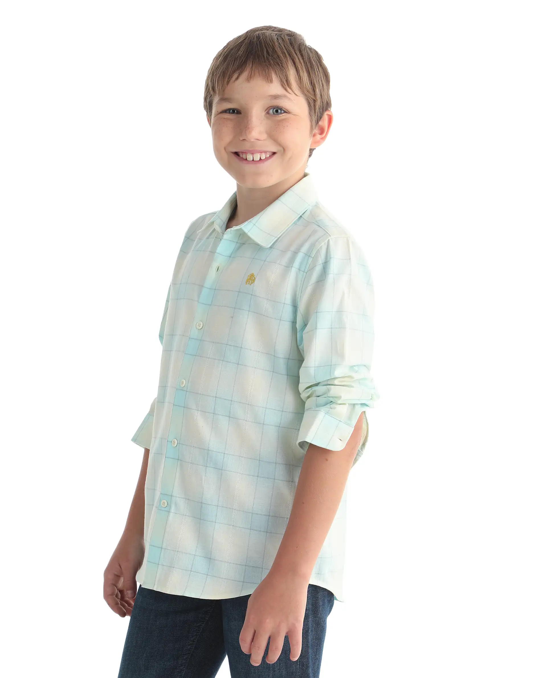 Rare Ones Kids Bryd Light Yellow Cotton Fabric Button Closure Regular Fit Shirt - Image 6