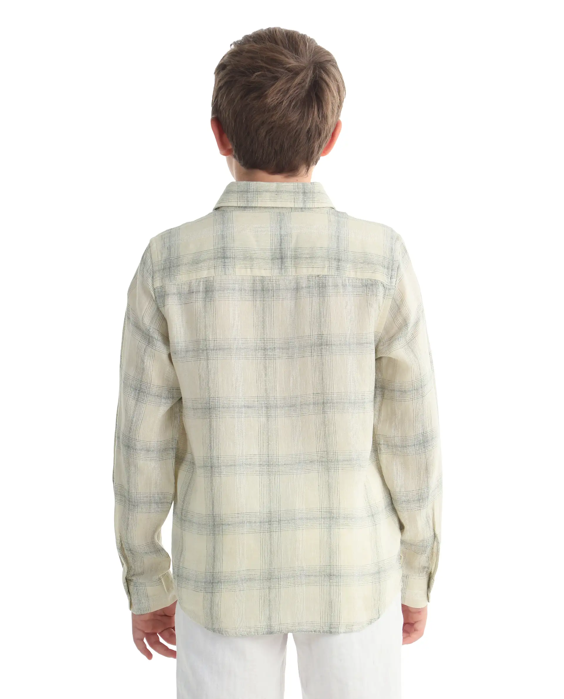 Rare Ones Kids Eamon-26 Yellow Lyocell Blend Button Closure Regular Fit Shirt - Image 8