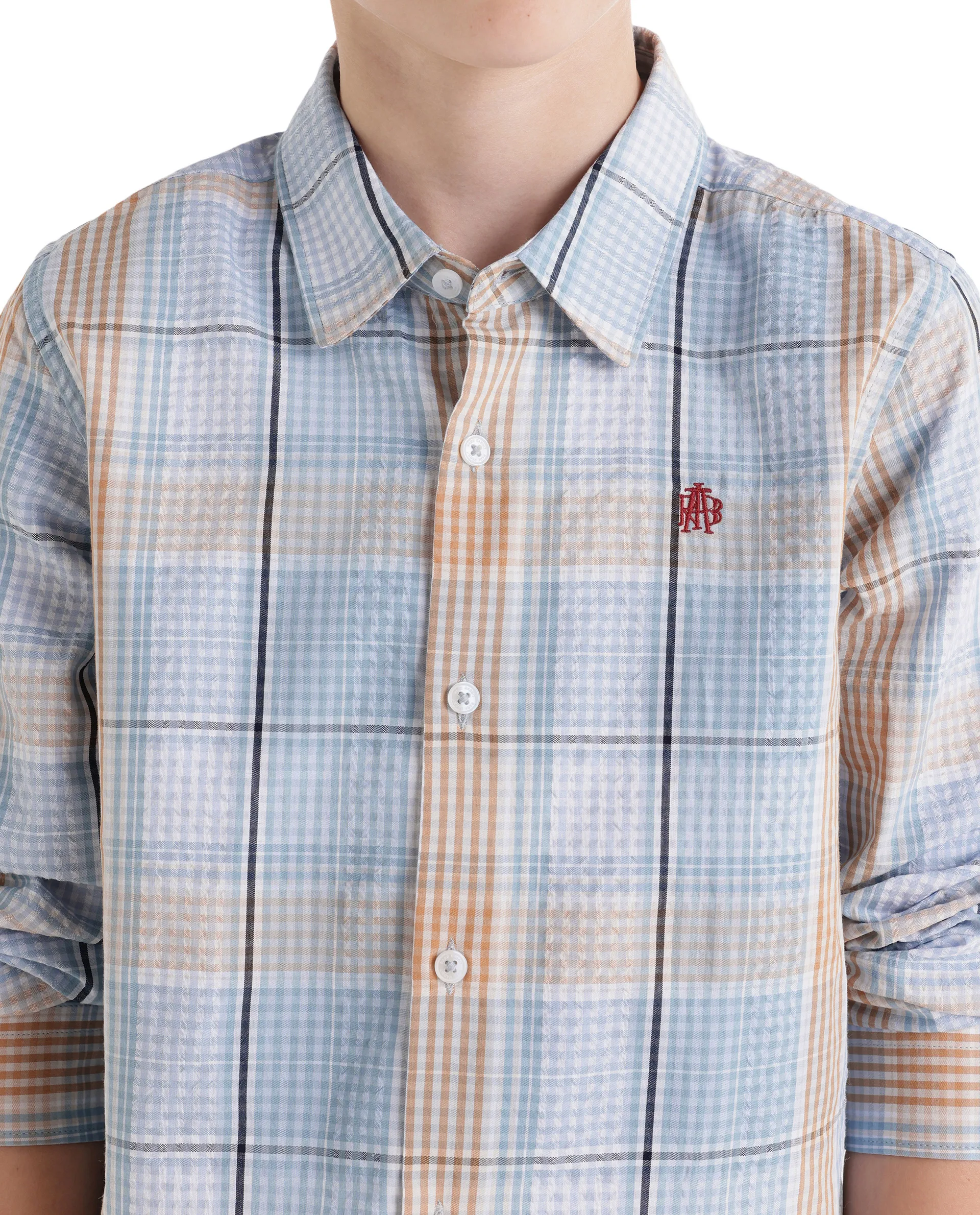 Rare Ones Kids Earst Dark Blue Cotton Blend Fabric Button Closure Regular Fit Shirt - Image 4