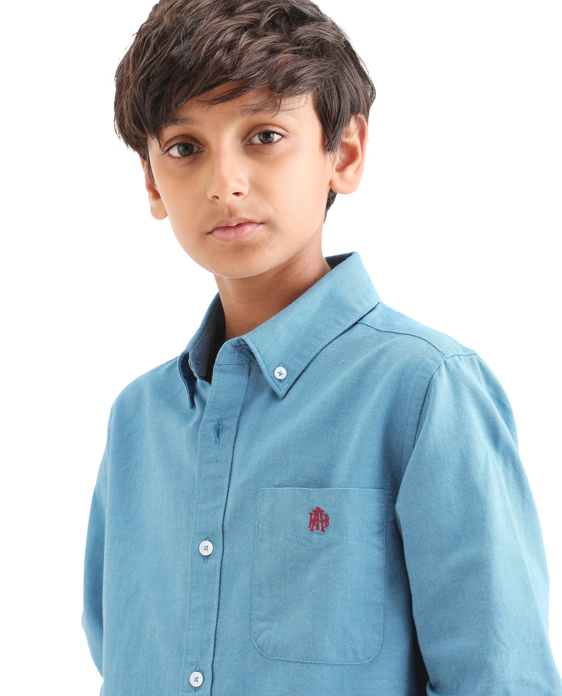 Rare Ones Kids Jac-26 Blue Cotton Button Closure Regular Fit Shirt - Image 3