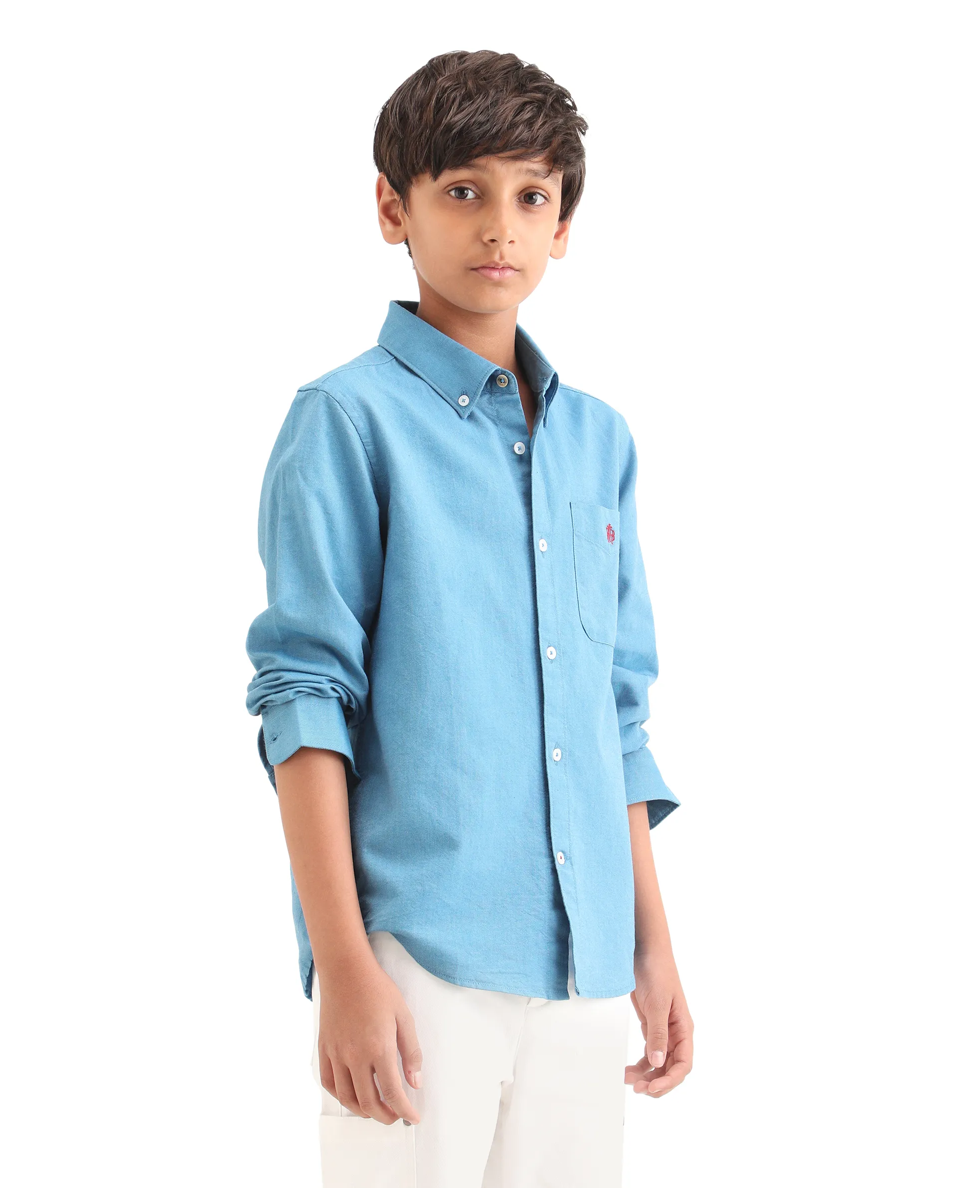 Rare Ones Kids Jac-26 Blue Cotton Button Closure Regular Fit Shirt - Image 6
