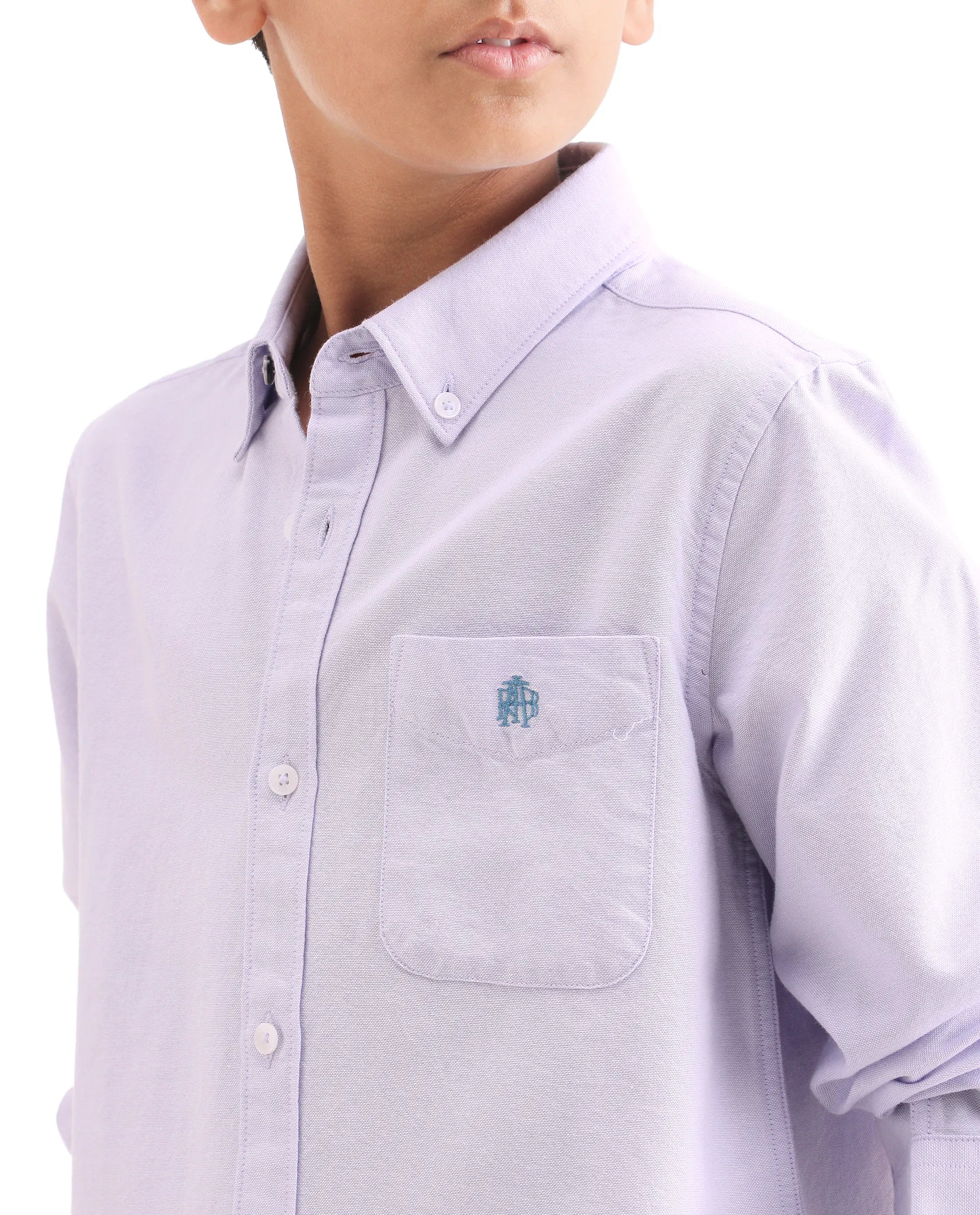 Rare Ones Kids Jac-26 Light Purple Cotton Button Closure Regular Fit Shirt - Image 4