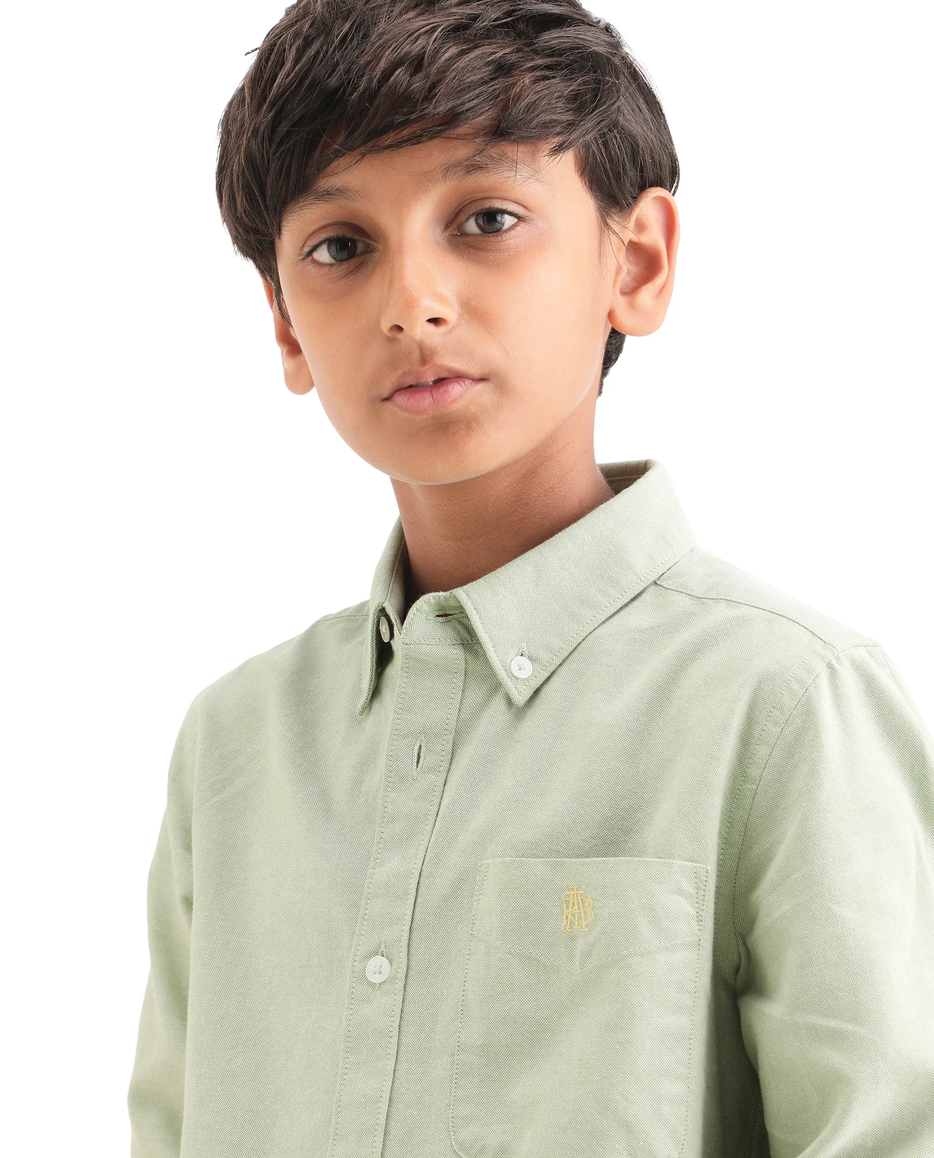 Rare Ones Kids Jac-26 Pastel Green Cotton Button Closure Regular Fit Shirt - Image 3