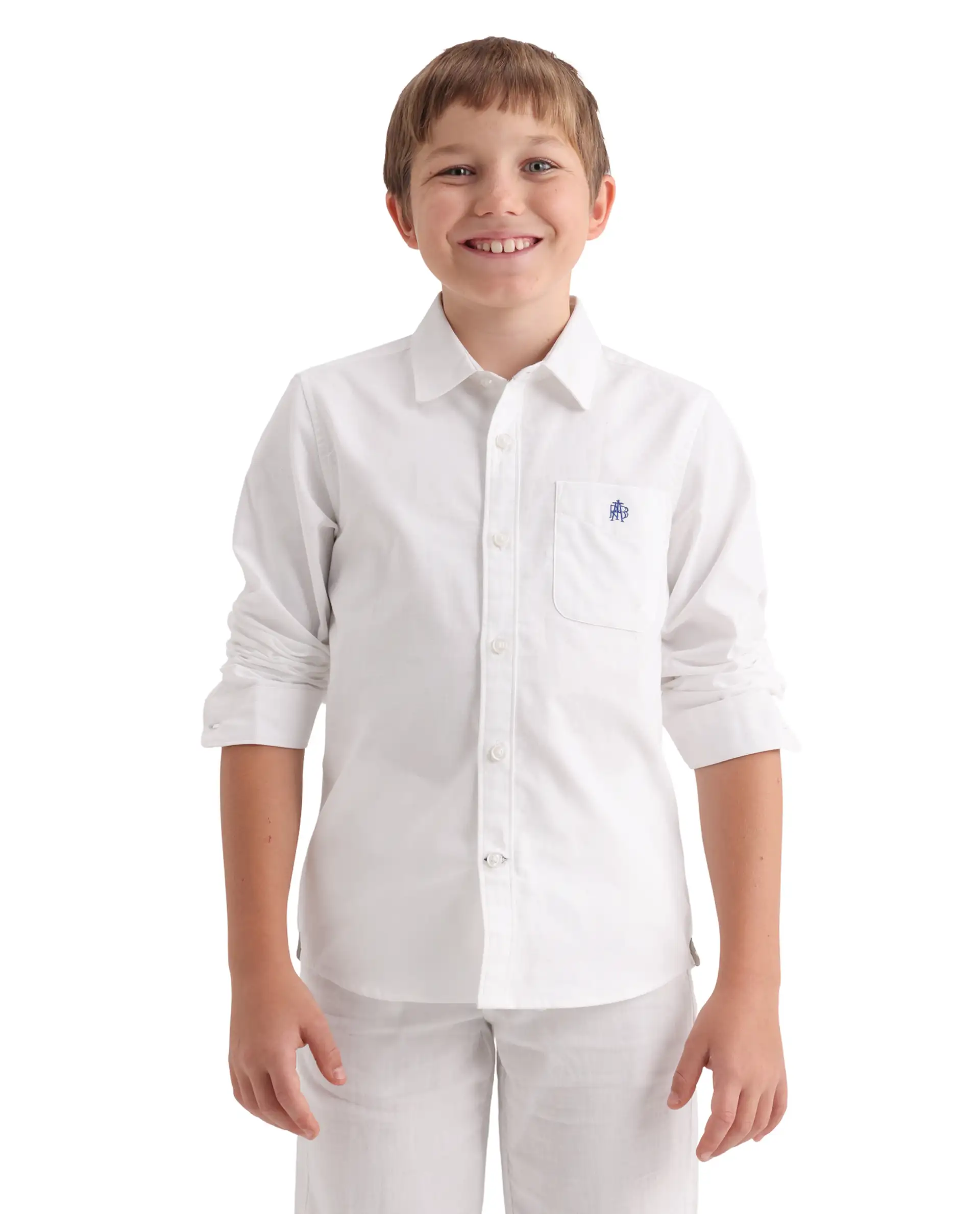 Rare Ones Kids Jacos-26 White Cotton Fabric Button Closure Regular Fit Shirt - Image 5