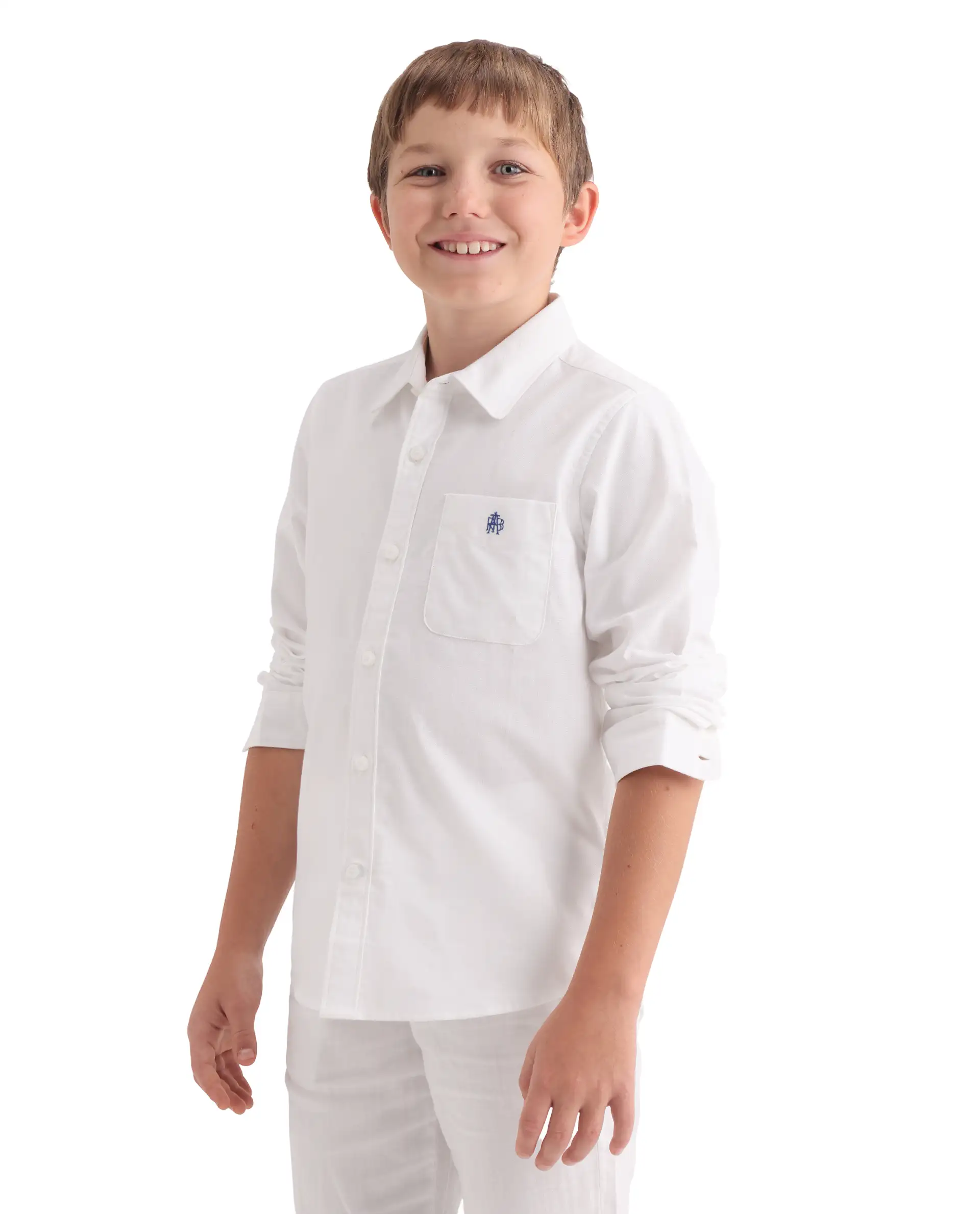 Rare Ones Kids Jacos-26 White Cotton Fabric Button Closure Regular Fit Shirt - Image 7