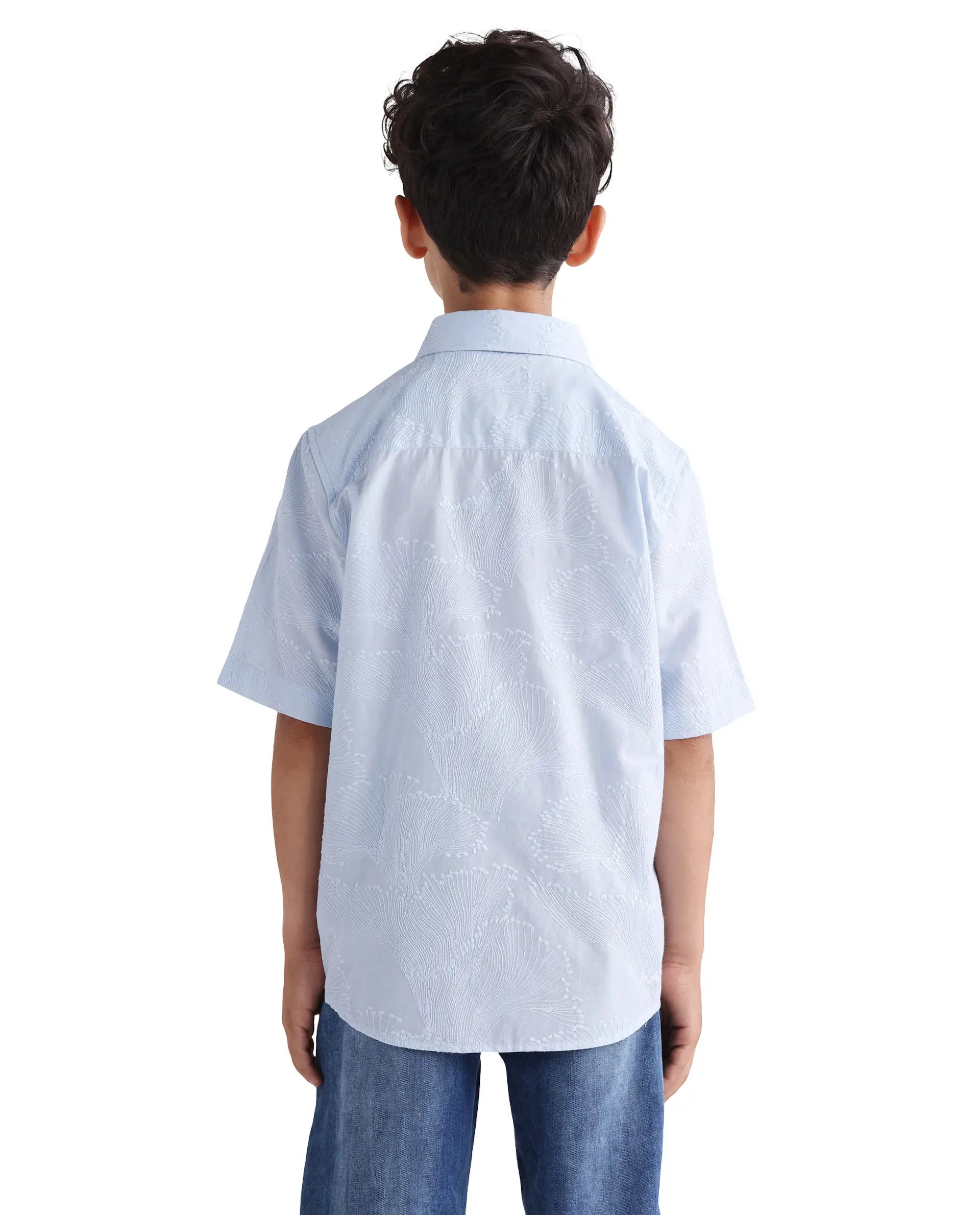 Rare Ones Kids Jaff-K Light Purple Cotton Button Closure Regular Fit Shirt - Image 7