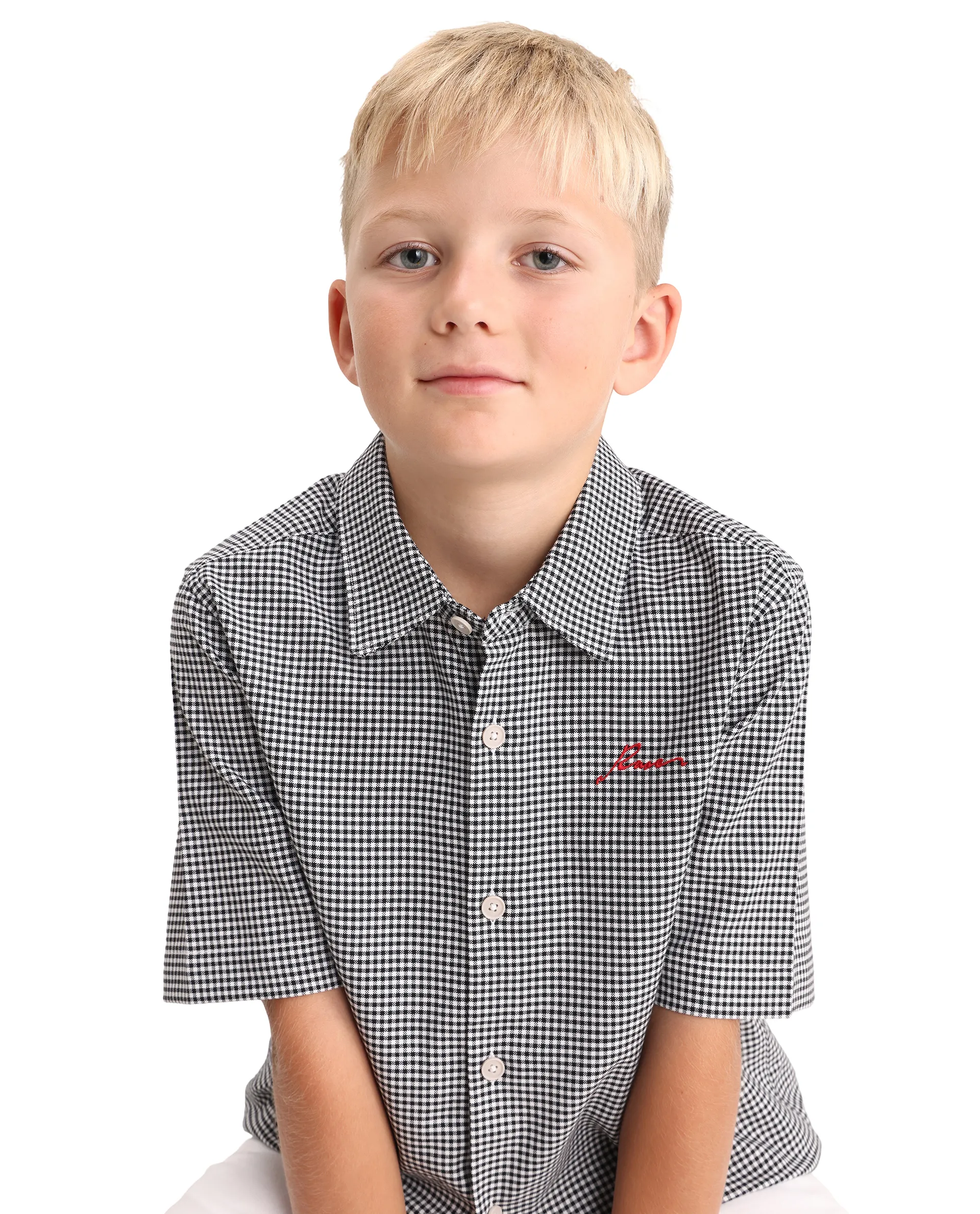 Rare Ones Kids Larton Black Cotton Fabric Button Closure Regular Fit Shirt - Image 3