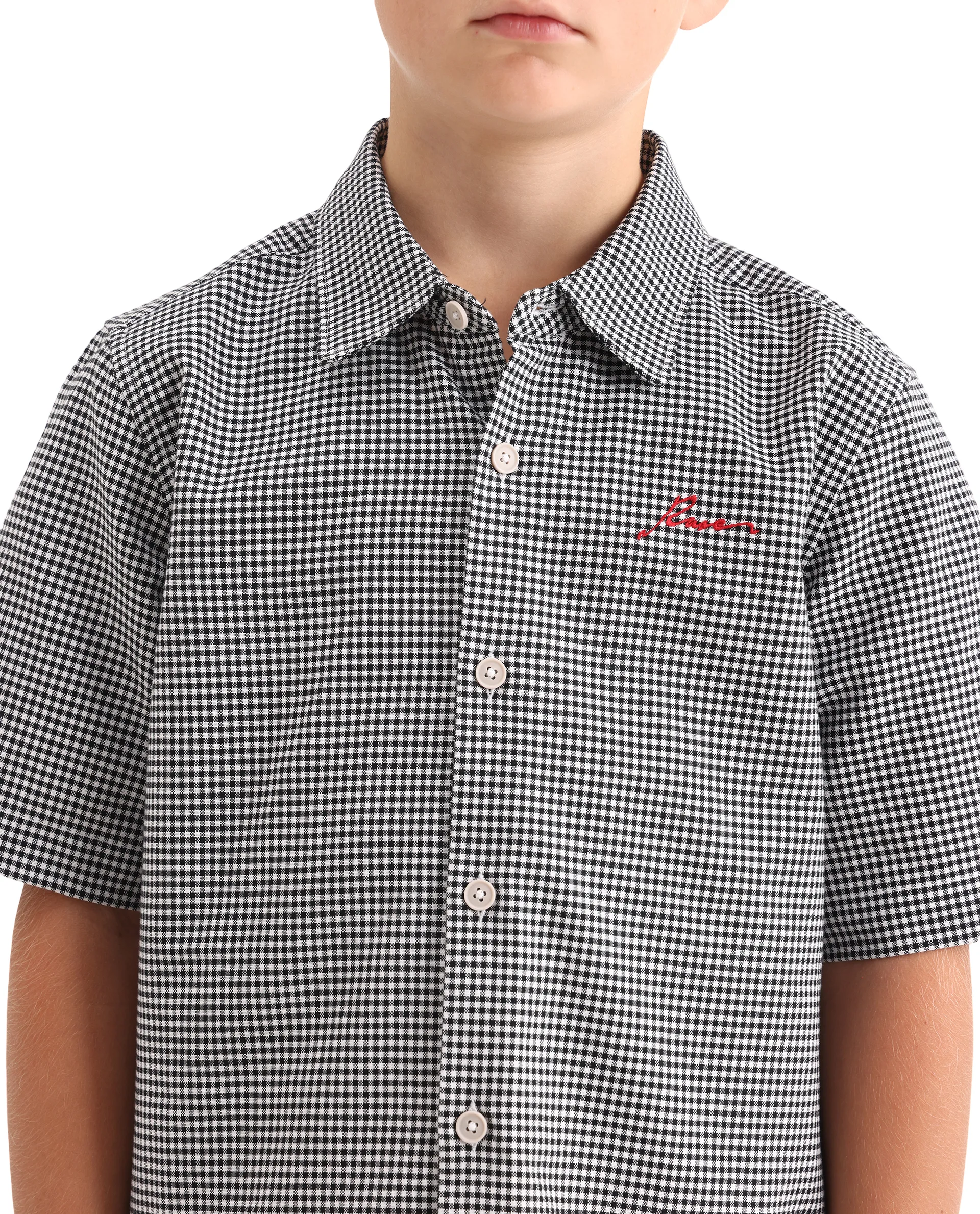 Rare Ones Kids Larton Black Cotton Fabric Button Closure Regular Fit Shirt - Image 4