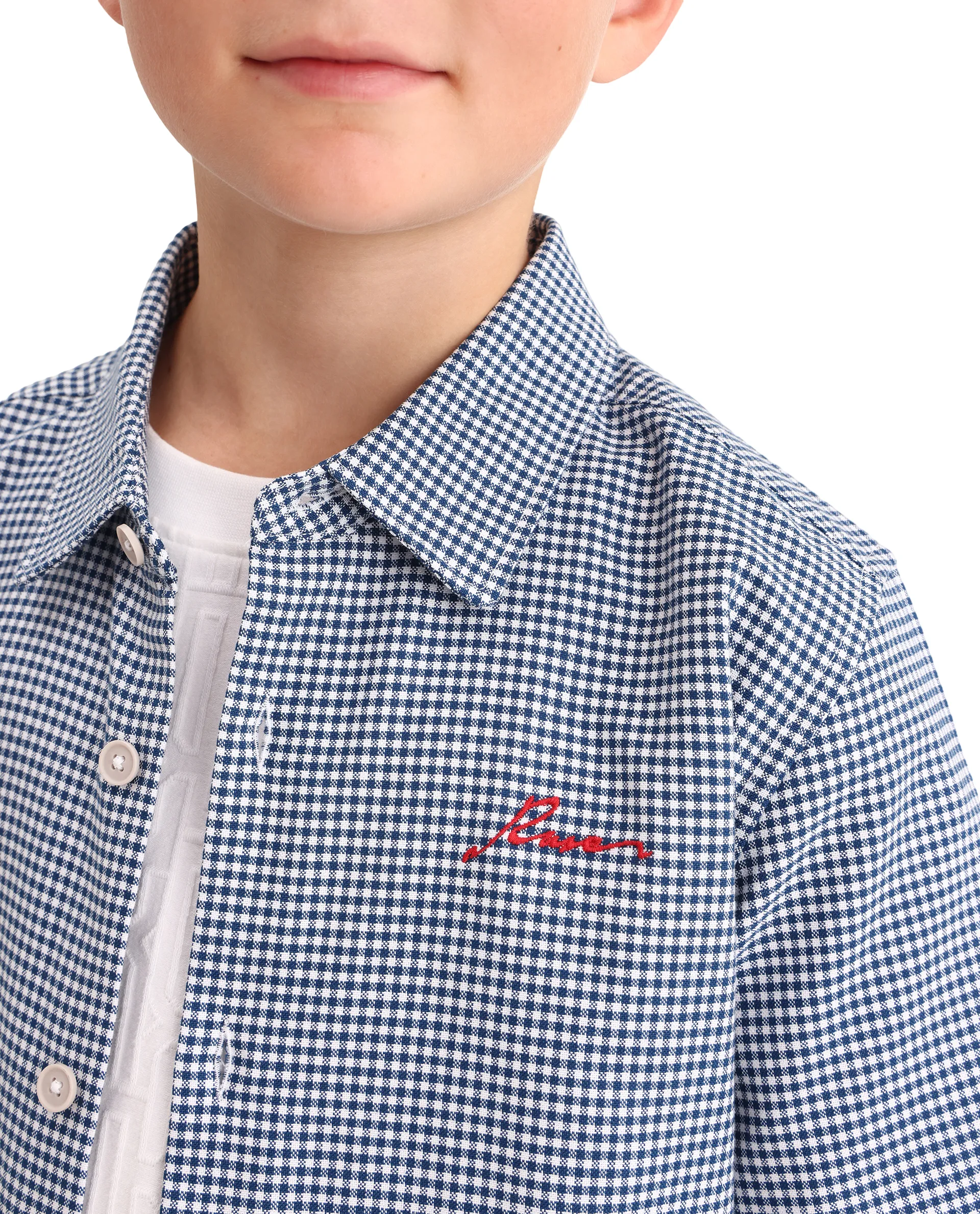 Rare Ones Kids Larton Light Blue Cotton Fabric Button Closure Regular Fit Shirt - Image 4