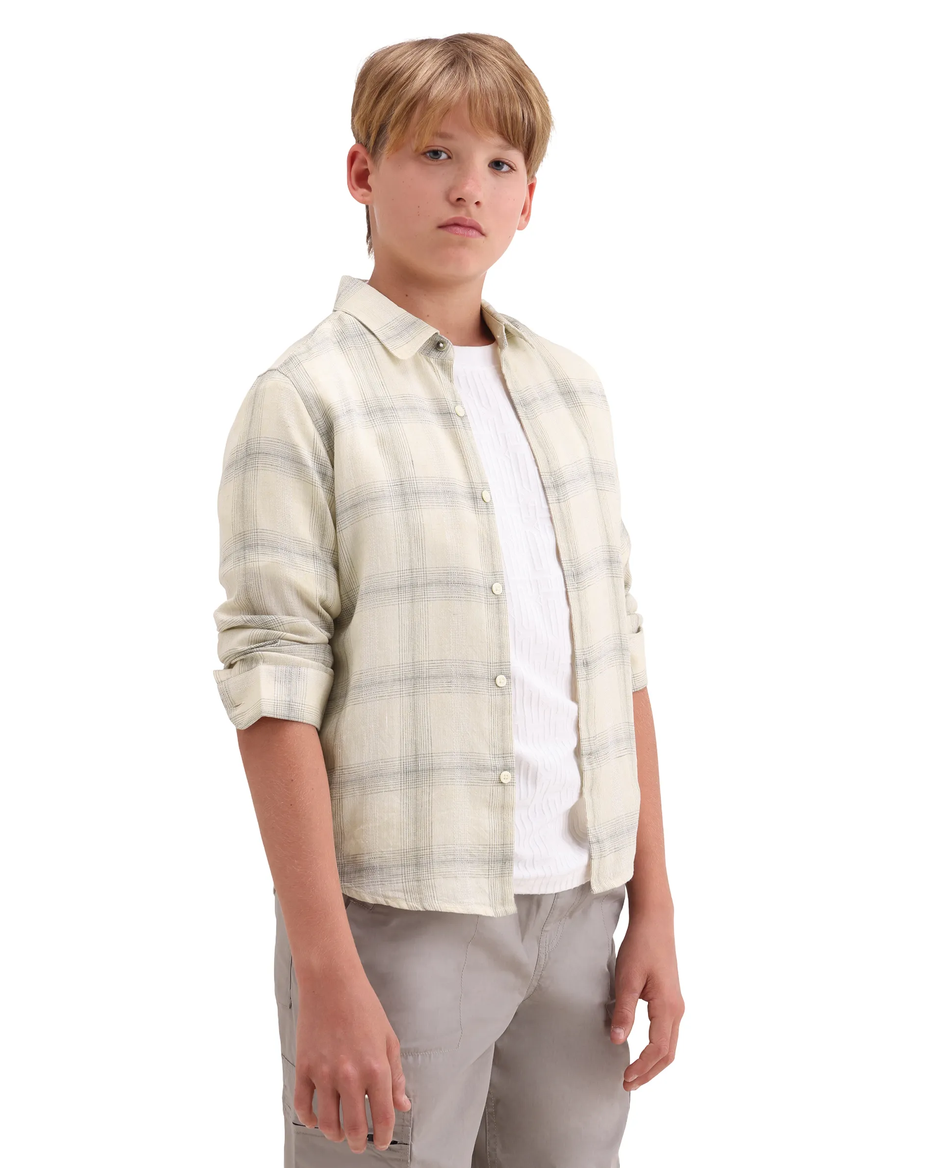 Rare Ones Kids Pinge-26K Pink Cotton Blend Button Closure Regular Fit Shirt - Image 5