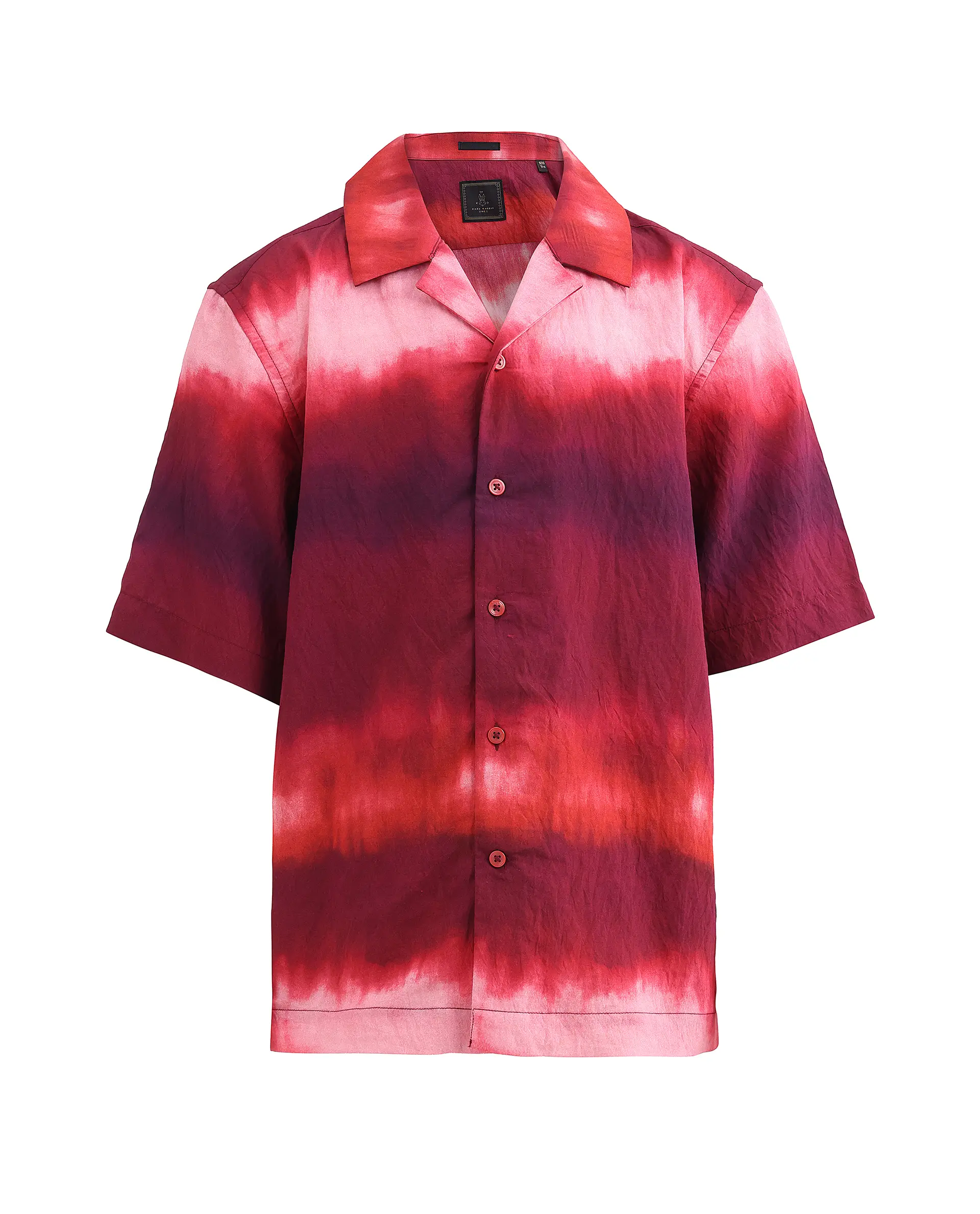 Rare Ones Kids Polar Red Viscose Blend Button Closure Boxy Fit Shirt - Image 2