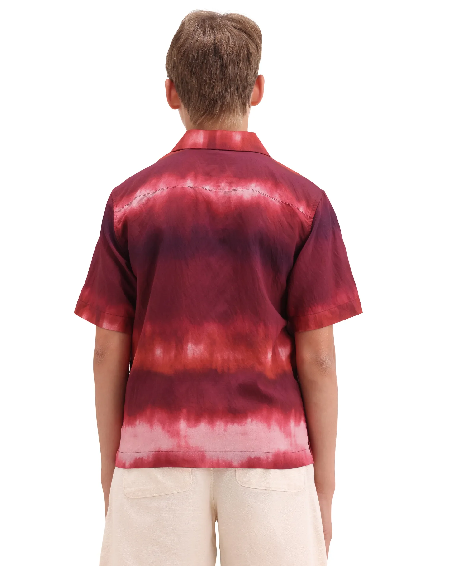 Rare Ones Kids Polar Red Viscose Blend Button Closure Boxy Fit Shirt - Image 8