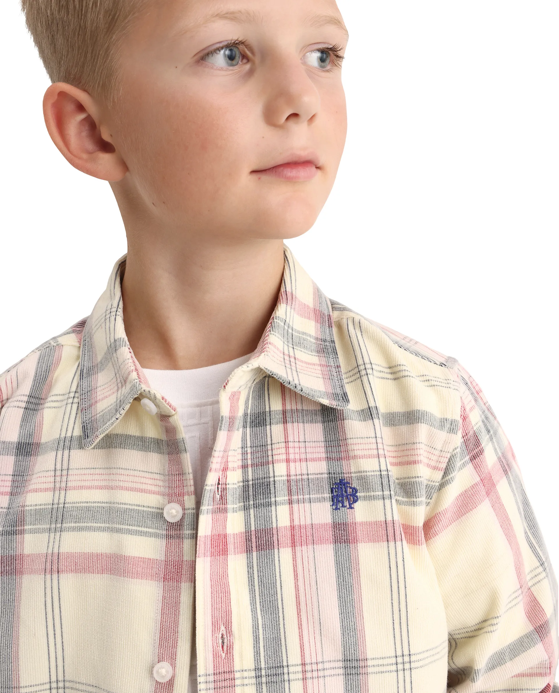 Rare Ones Kids Throo Light Red Cotton Blend Fabric Button Closure Regular Fit Shirt - Image 4