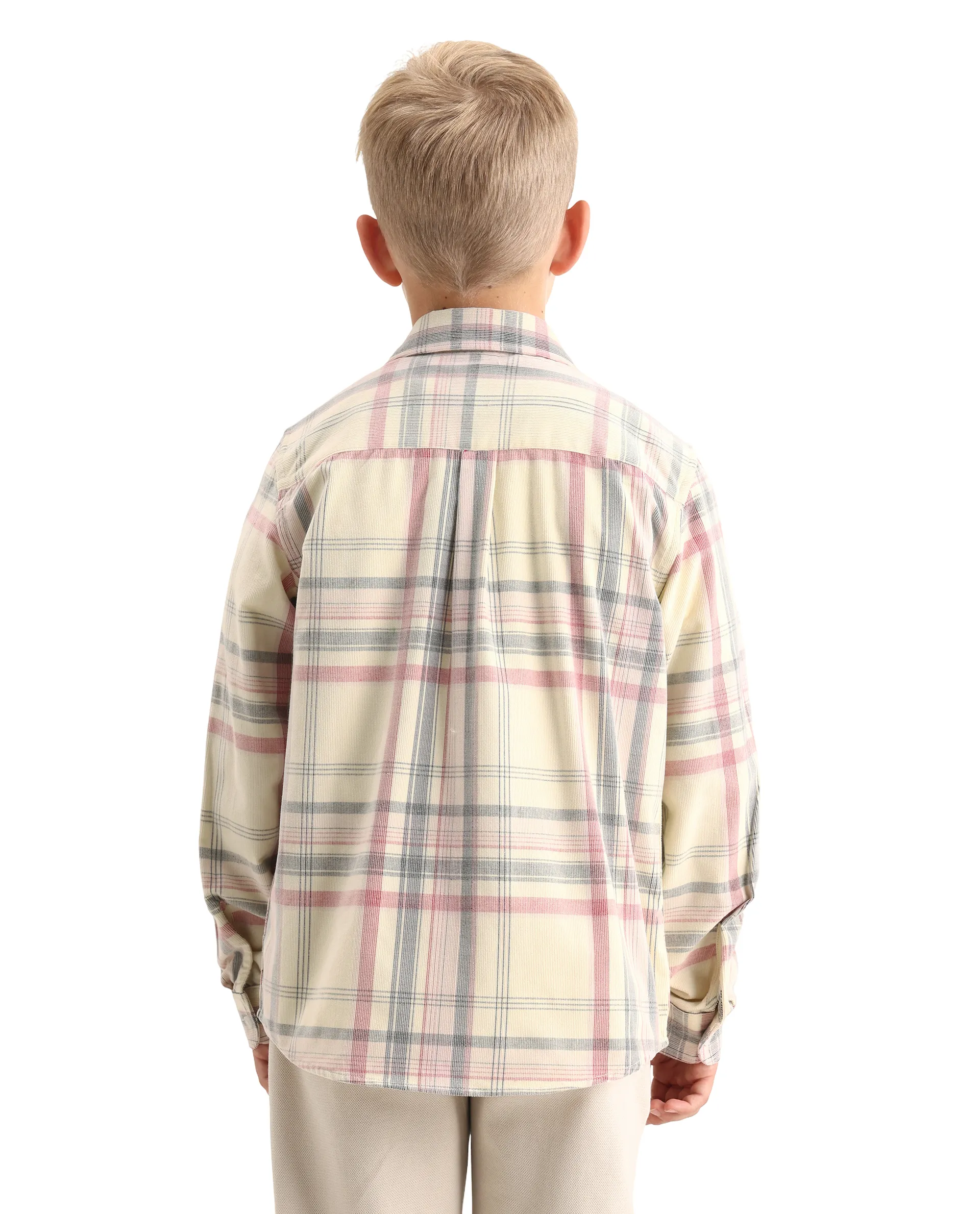 Rare Ones Kids Throo Light Red Cotton Blend Fabric Button Closure Regular Fit Shirt - Image 7