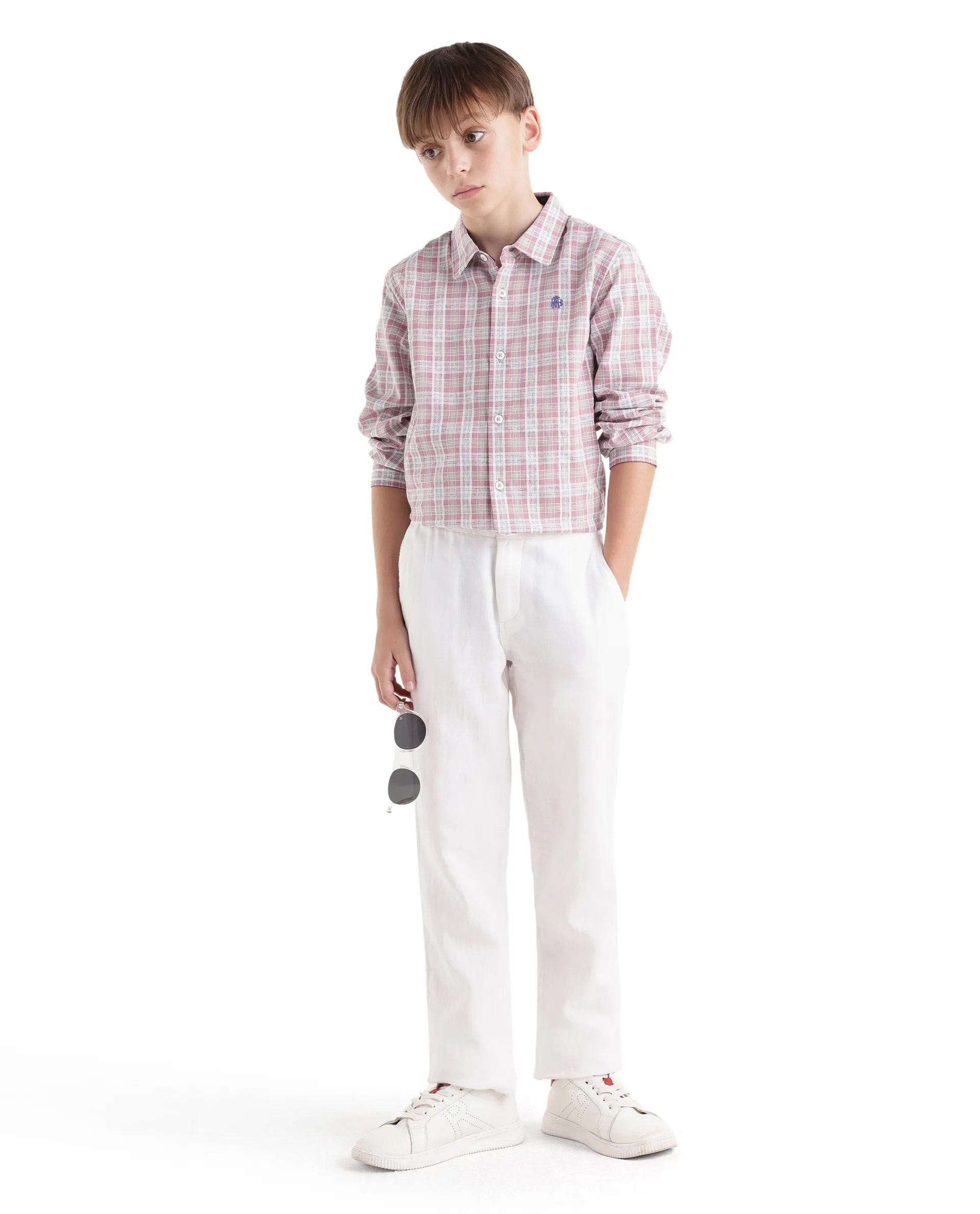 Rare Ones Kids Venzor Dark Maroon Cotton Fabric Button Closure Regular Fit Shirt - Image 2