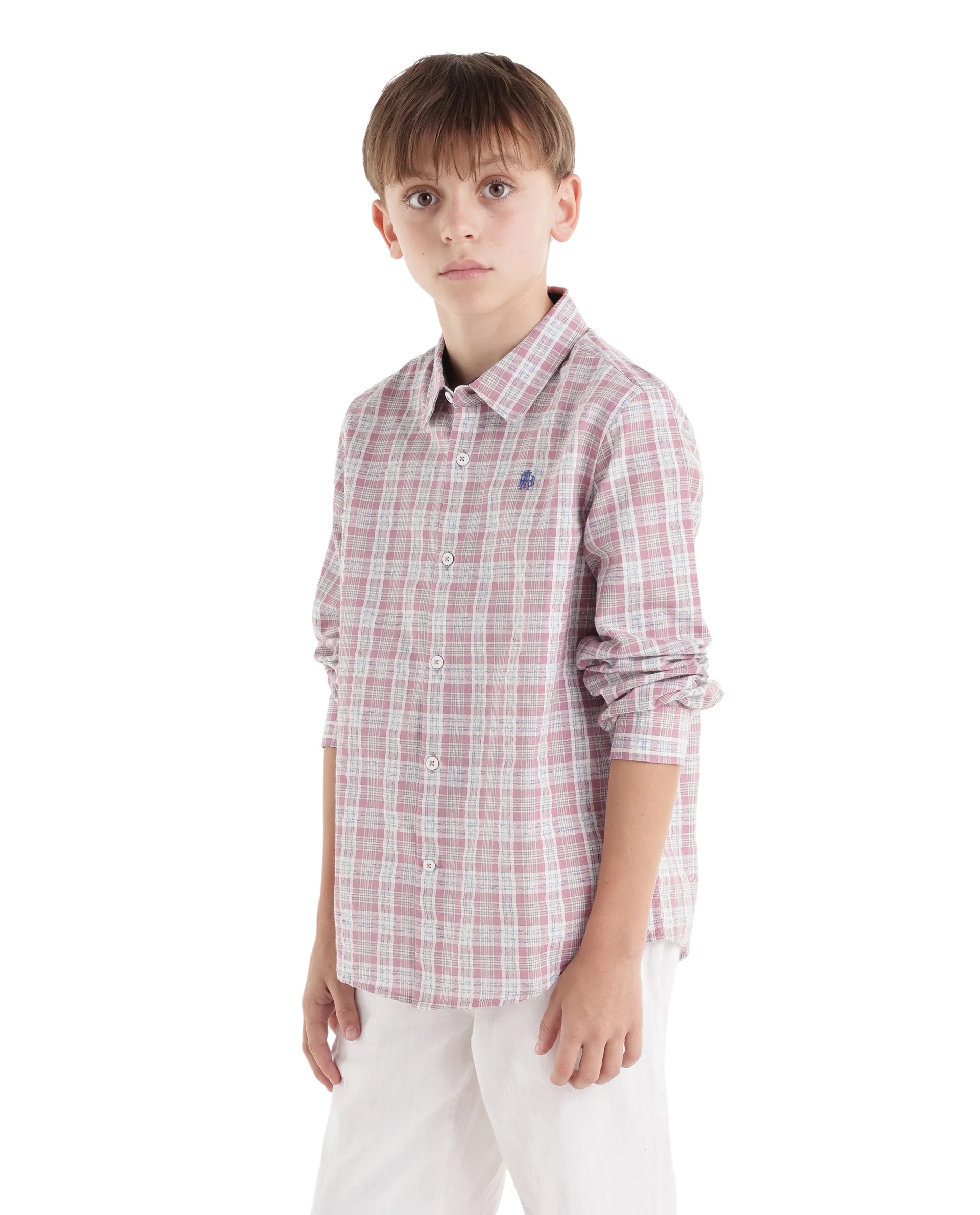 Rare Ones Kids Venzor Dark Maroon Cotton Fabric Button Closure Regular Fit Shirt - Image 6