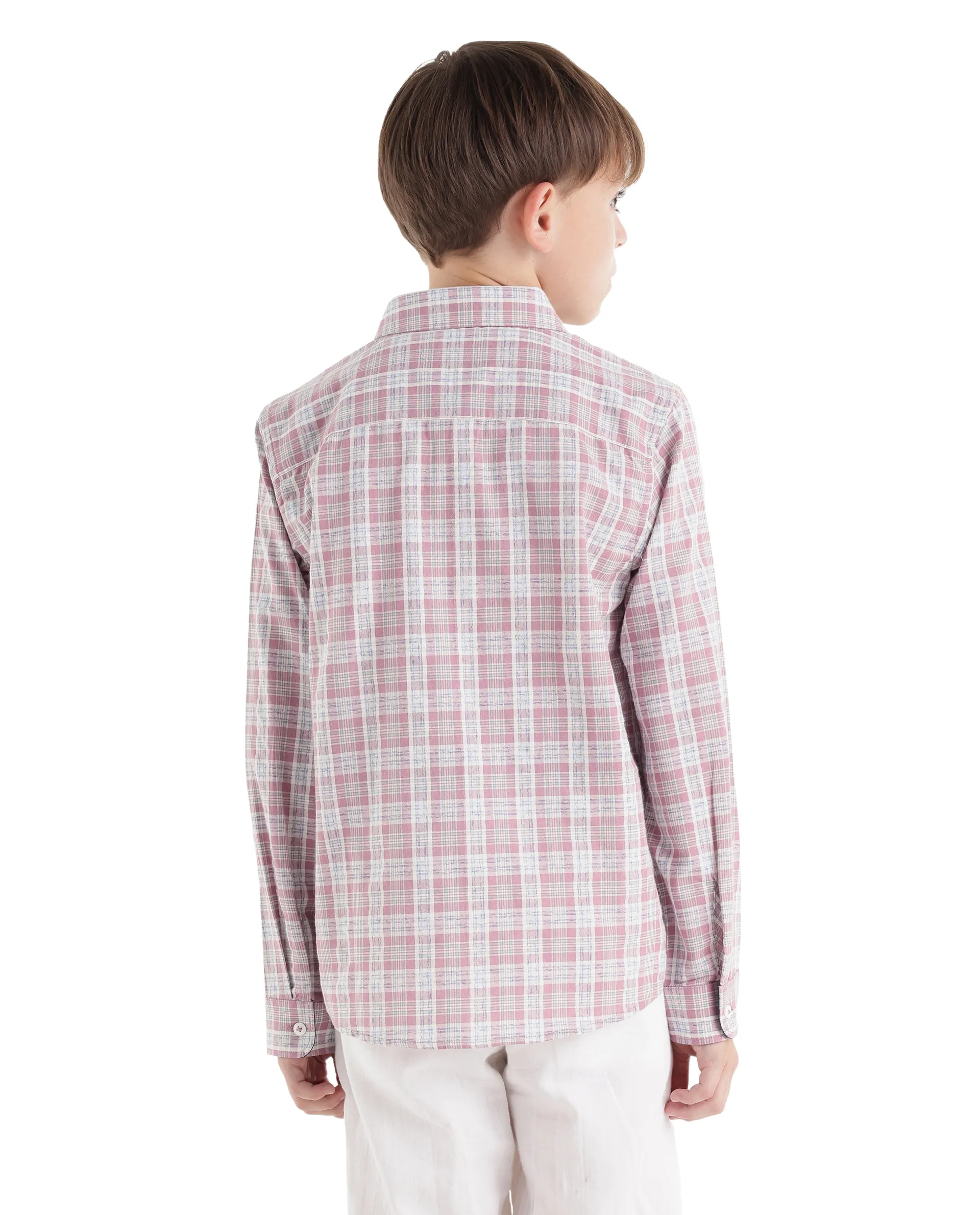 Rare Ones Kids Venzor Dark Maroon Cotton Fabric Button Closure Regular Fit Shirt - Image 7