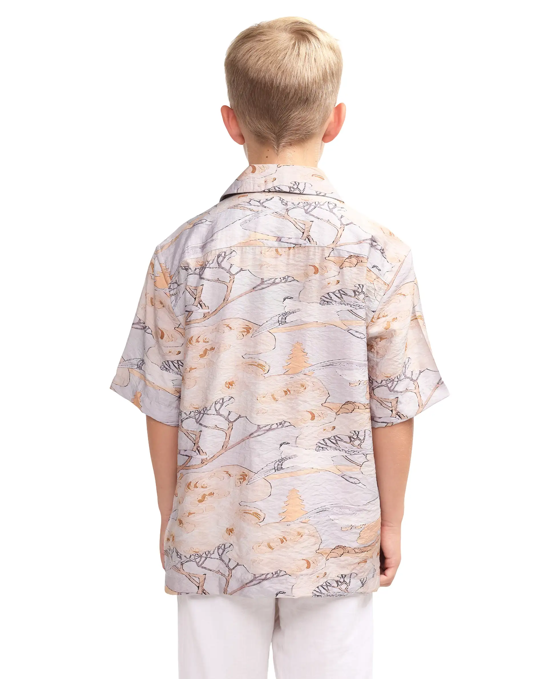 Rare Ones Kids Zeno Light Purple Viscose Blend Fabric Button Closure Boxy Fit Shirt - Image 7