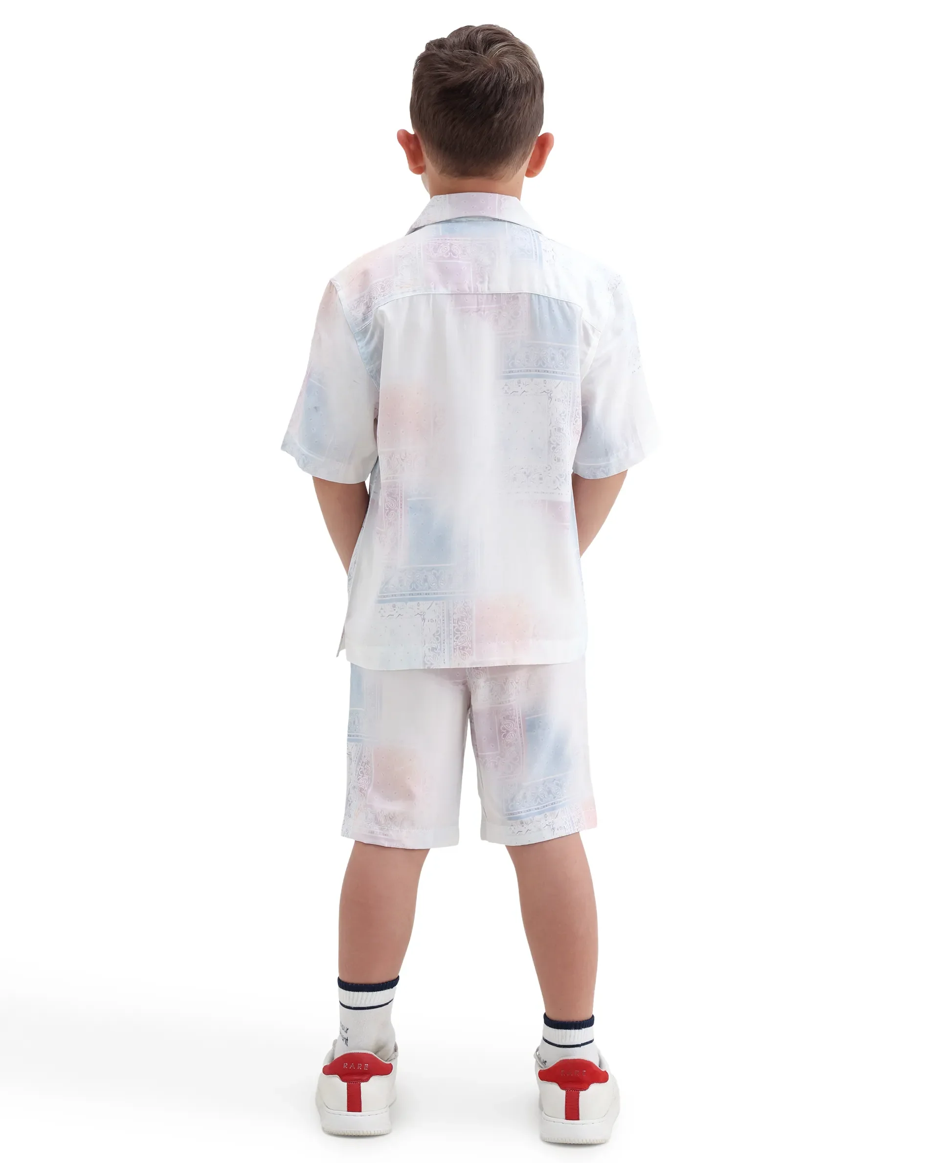 Rare Ones Kids Adrin-B Off White Viscose Rayon Button Closure Regular Fit Shorts - Image 8