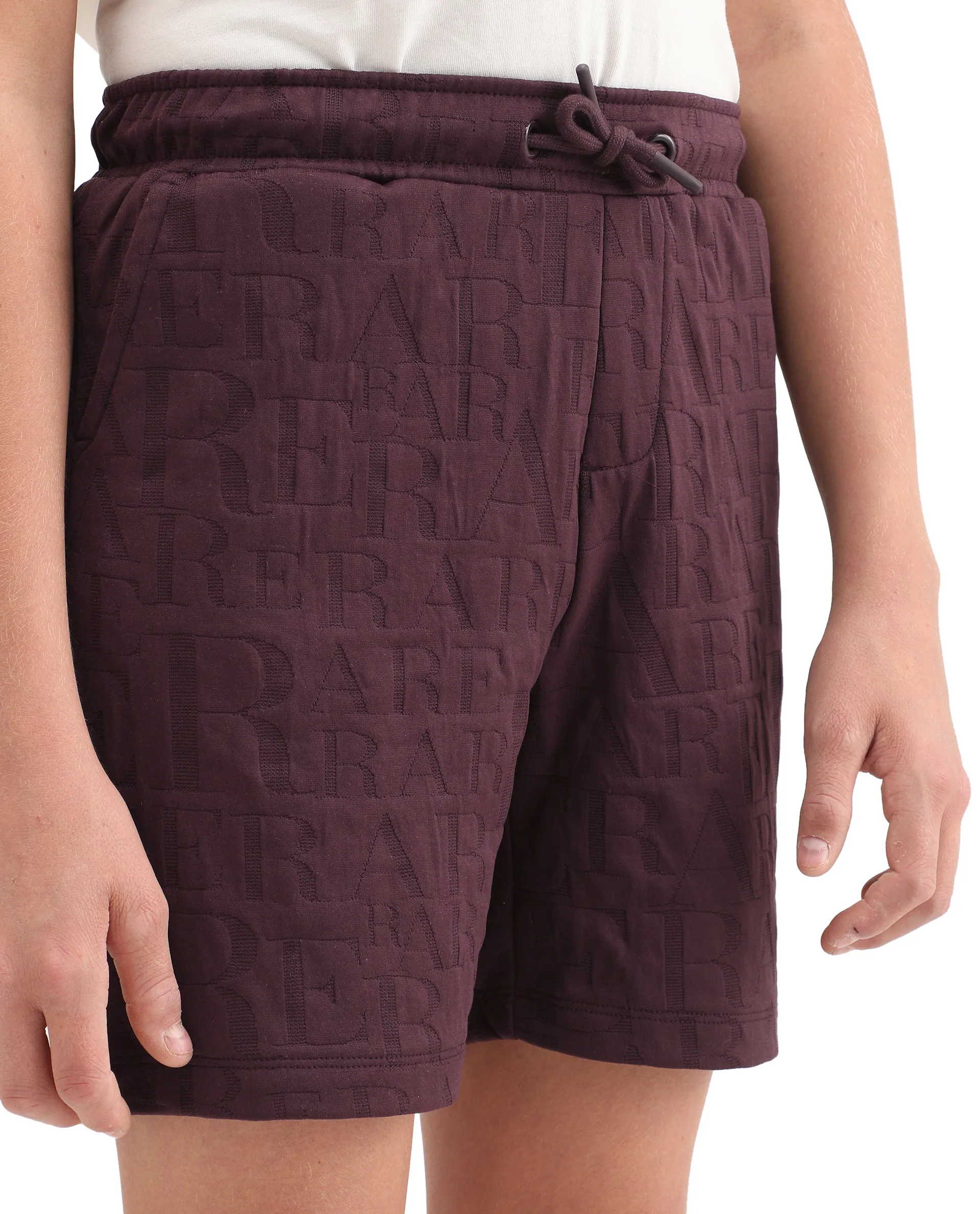 Rare Ones Kids Alti-B Brown Polyester Blend Drawstring Closure All Over Print Regular Fit Shorts - Image 3