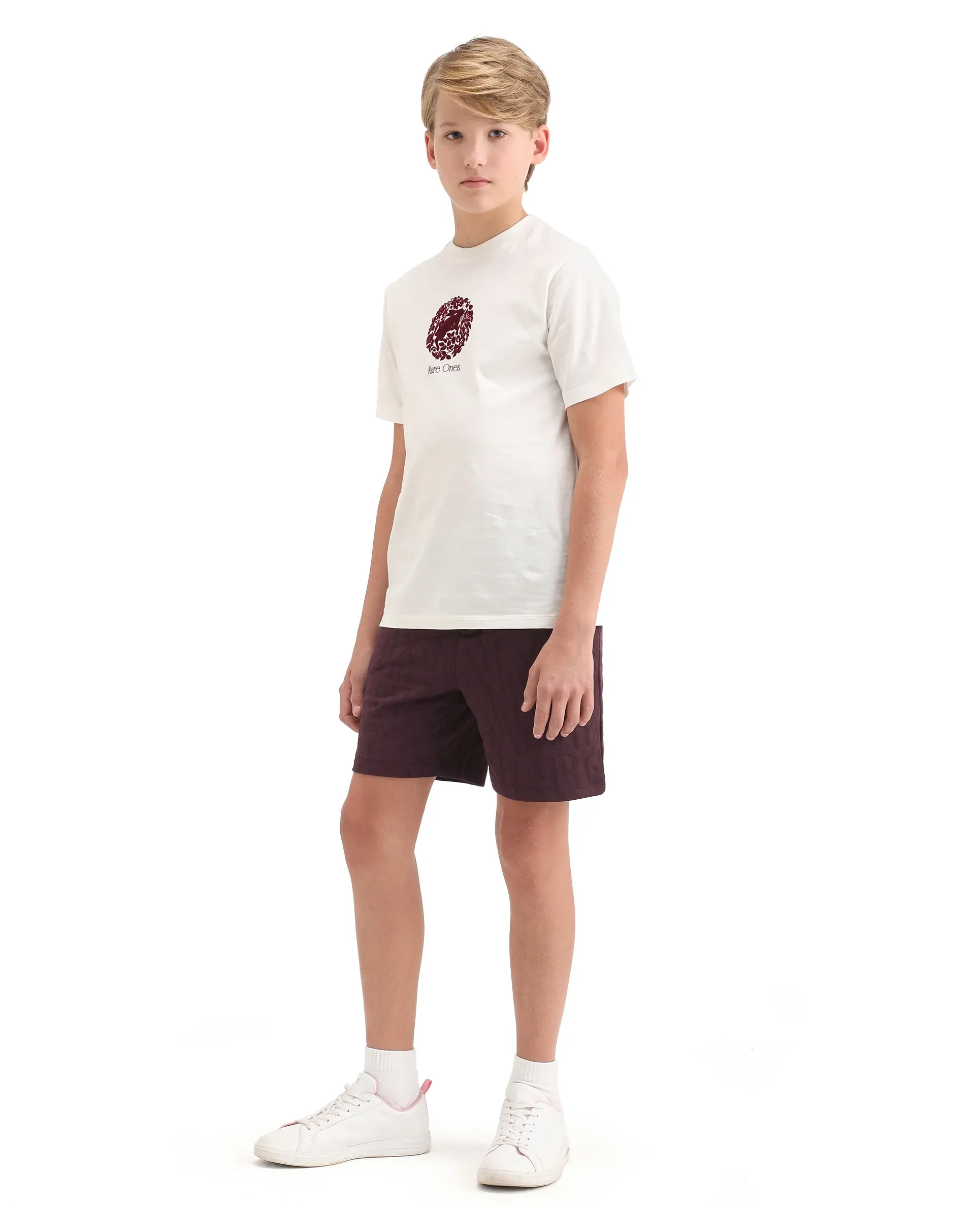 Rare Ones Kids Alti-B Brown Polyester Blend Drawstring Closure All Over Print Regular Fit Shorts - Image 4
