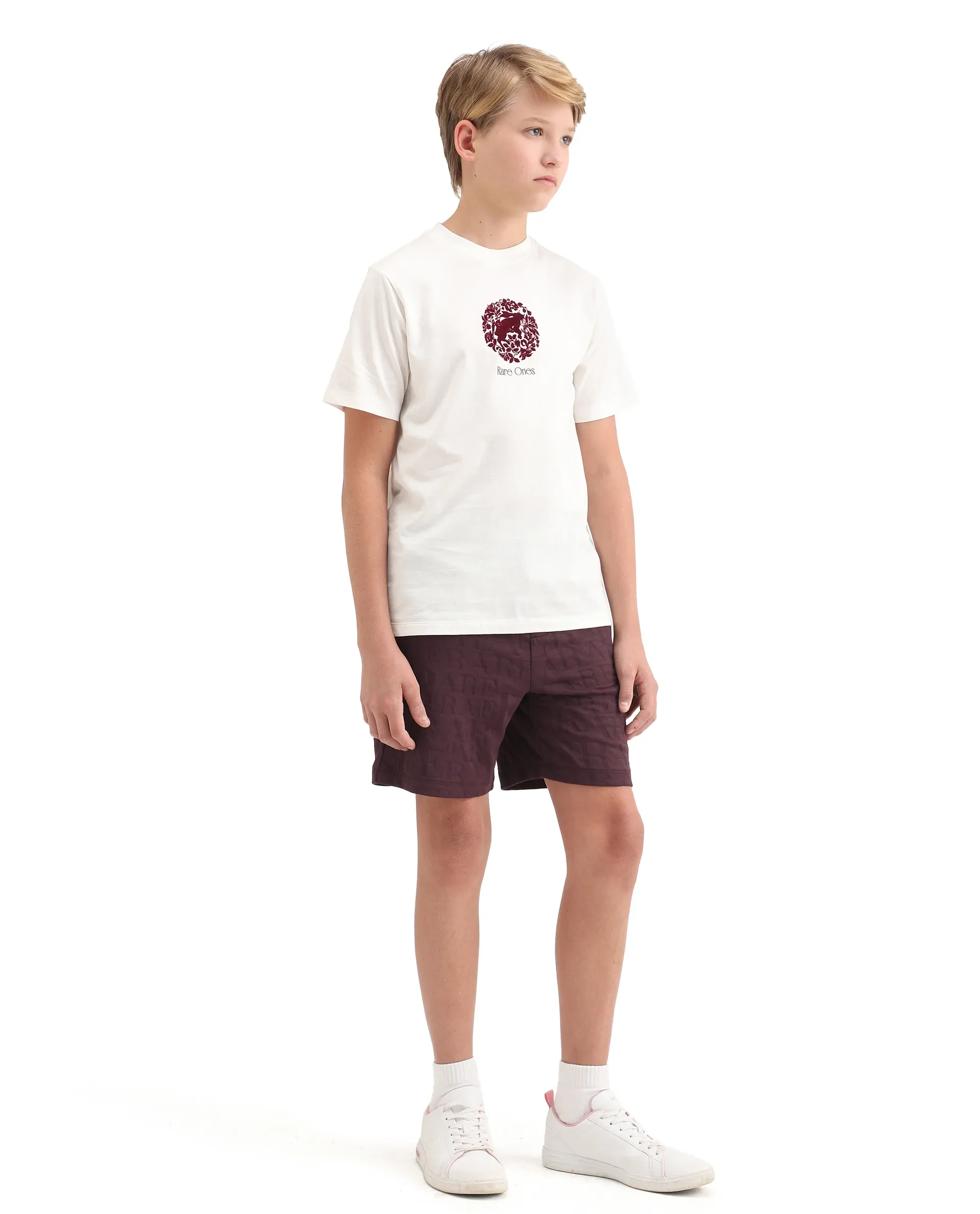 Rare Ones Kids Alti-B Brown Polyester Blend Drawstring Closure All Over Print Regular Fit Shorts - Image 5