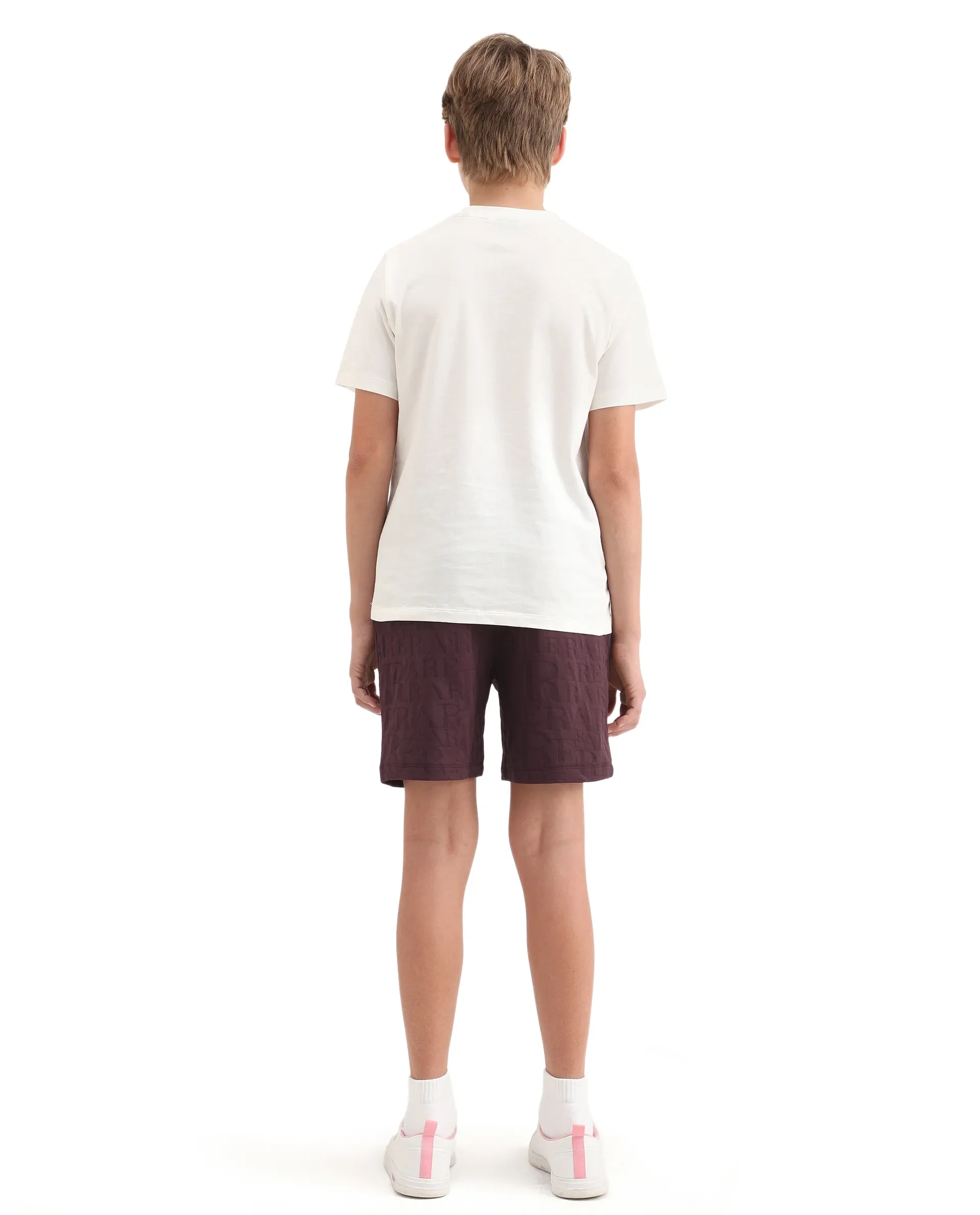 Rare Ones Kids Alti-B Brown Polyester Blend Drawstring Closure All Over Print Regular Fit Shorts - Image 6