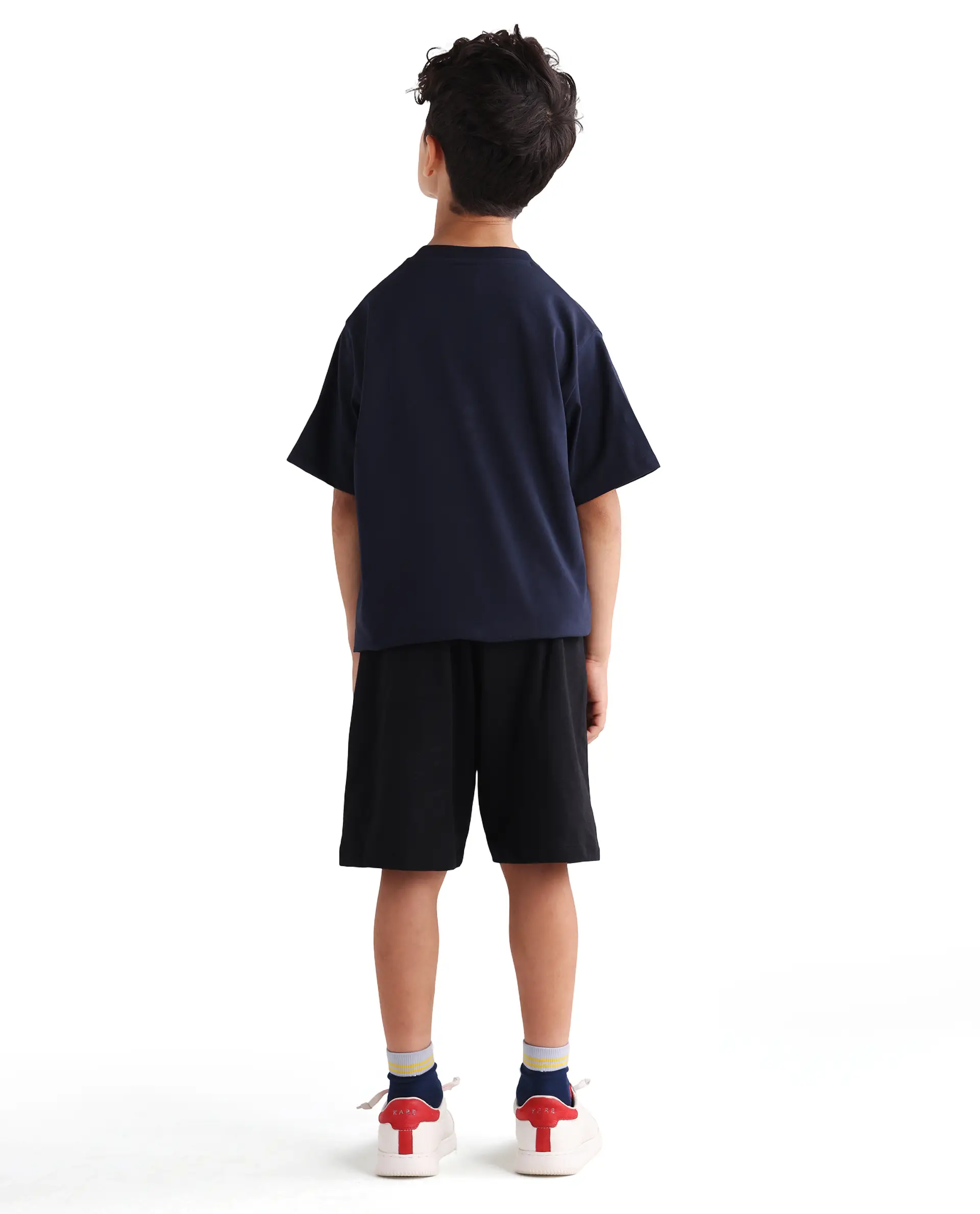 Rare Ones Kids Cubi-B Black Cotton Fabric Drawstring Closure Digital Print Regular Fit Shorts - Image 8