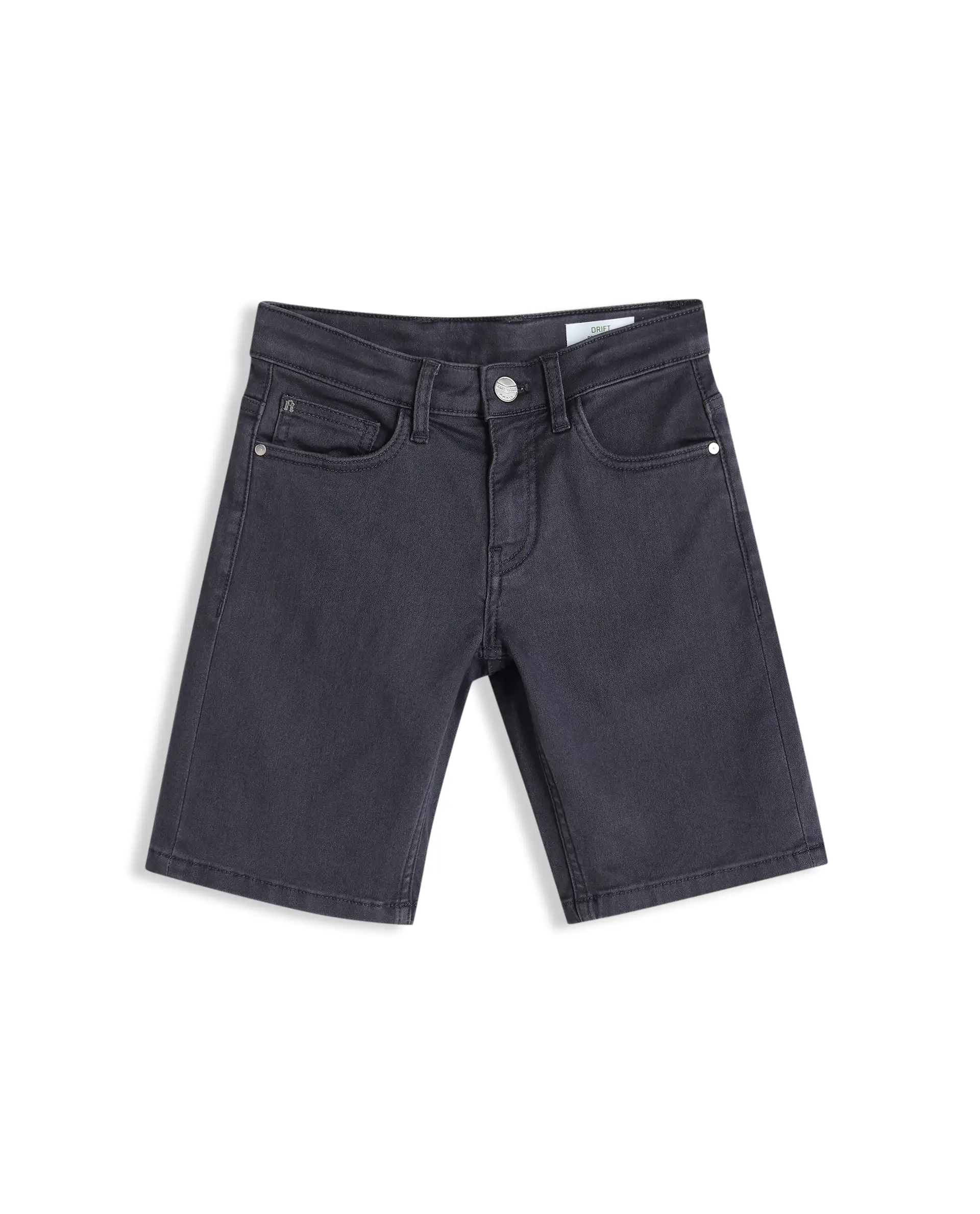 Rare Ones Kids Dell Grey Cotton Blend Fabric Button And Zipper Closure Regular Fit Shorts - Image 2
