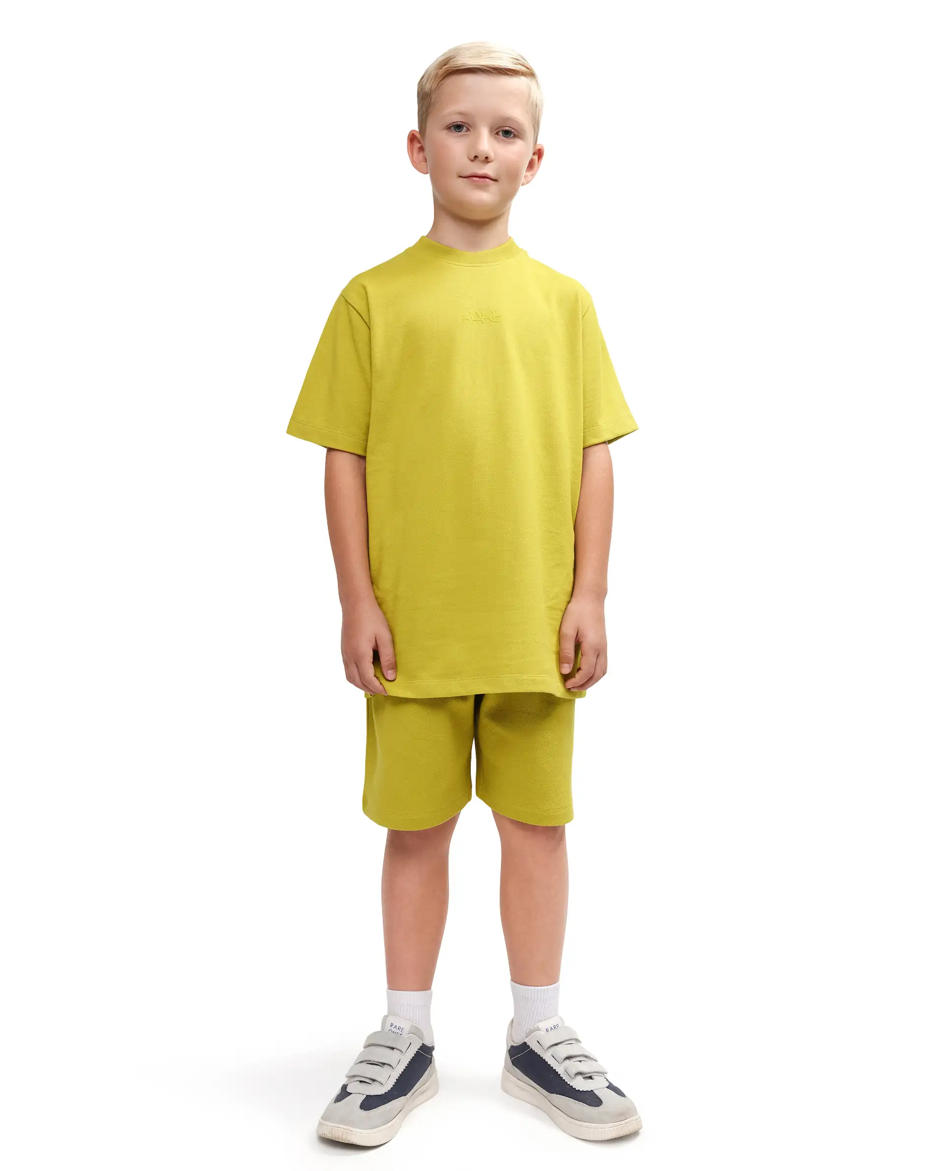 Rare Ones Kids Heros-B Fluorescent Yellow Polyester Blend Fabric Button And Zipper Closure Hd Print Regular Fit Shorts - Image 6