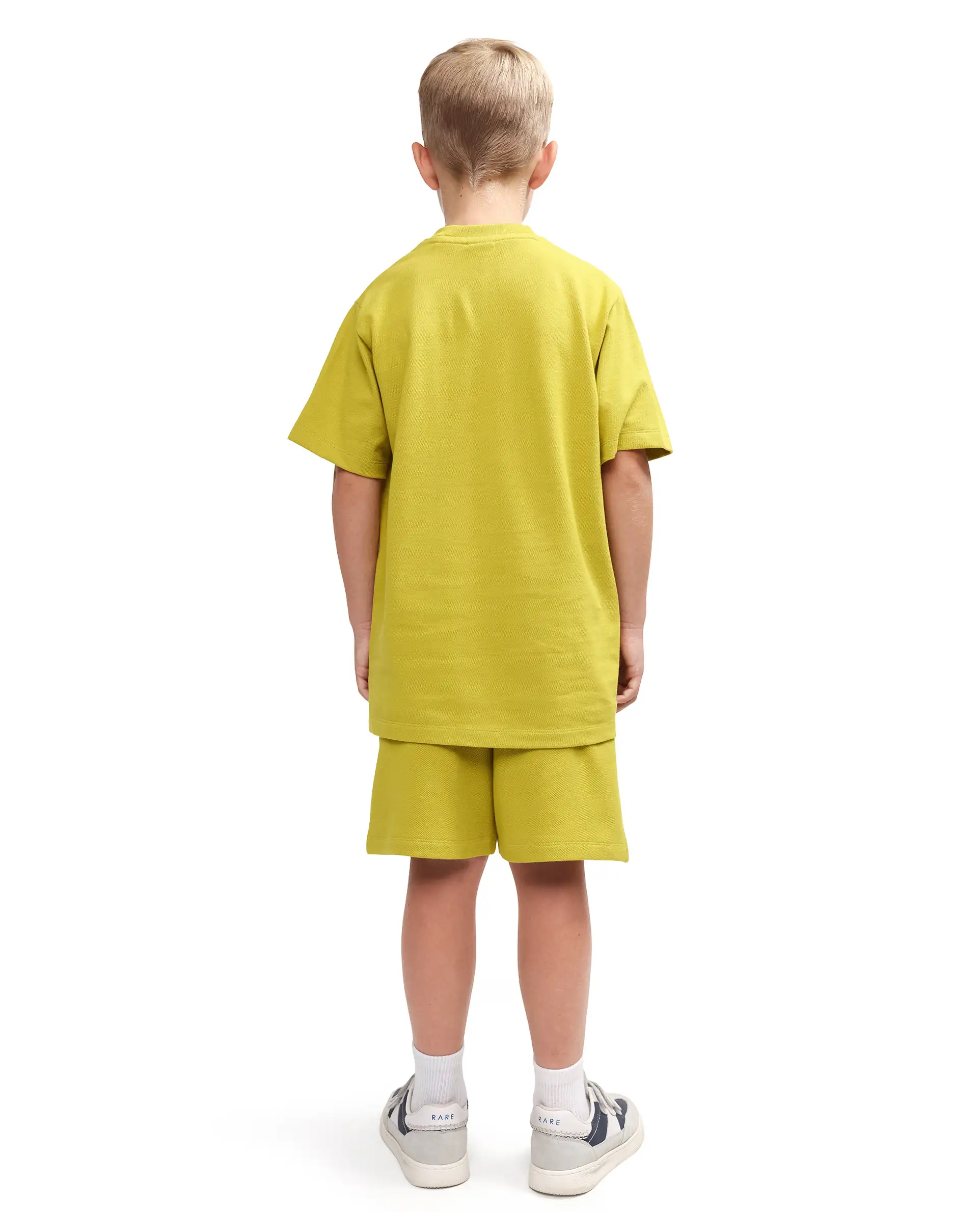 Rare Ones Kids Heros-B Fluorescent Yellow Polyester Blend Fabric Button And Zipper Closure Hd Print Regular Fit Shorts - Image 9