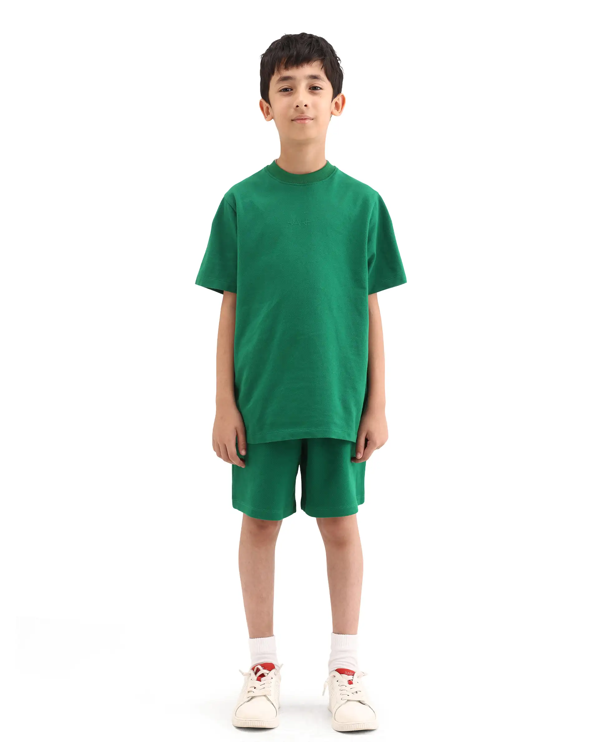 Rare Ones Kids Heros-B Green Polyester Blend Fabric Button And Zipper Closure Hd Print Regular Fit Shorts - Image 6