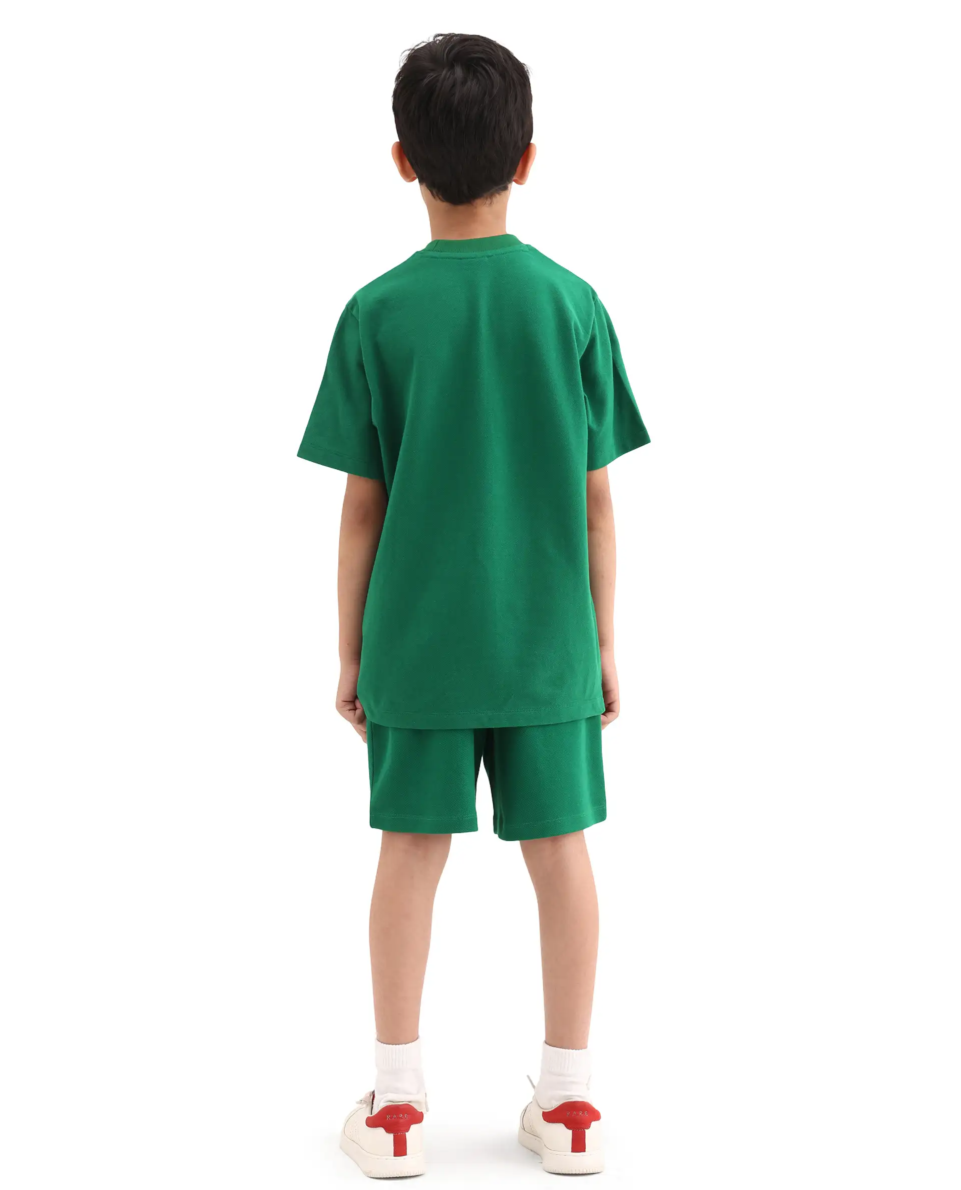 Rare Ones Kids Heros-B Green Polyester Blend Fabric Button And Zipper Closure Hd Print Regular Fit Shorts - Image 8