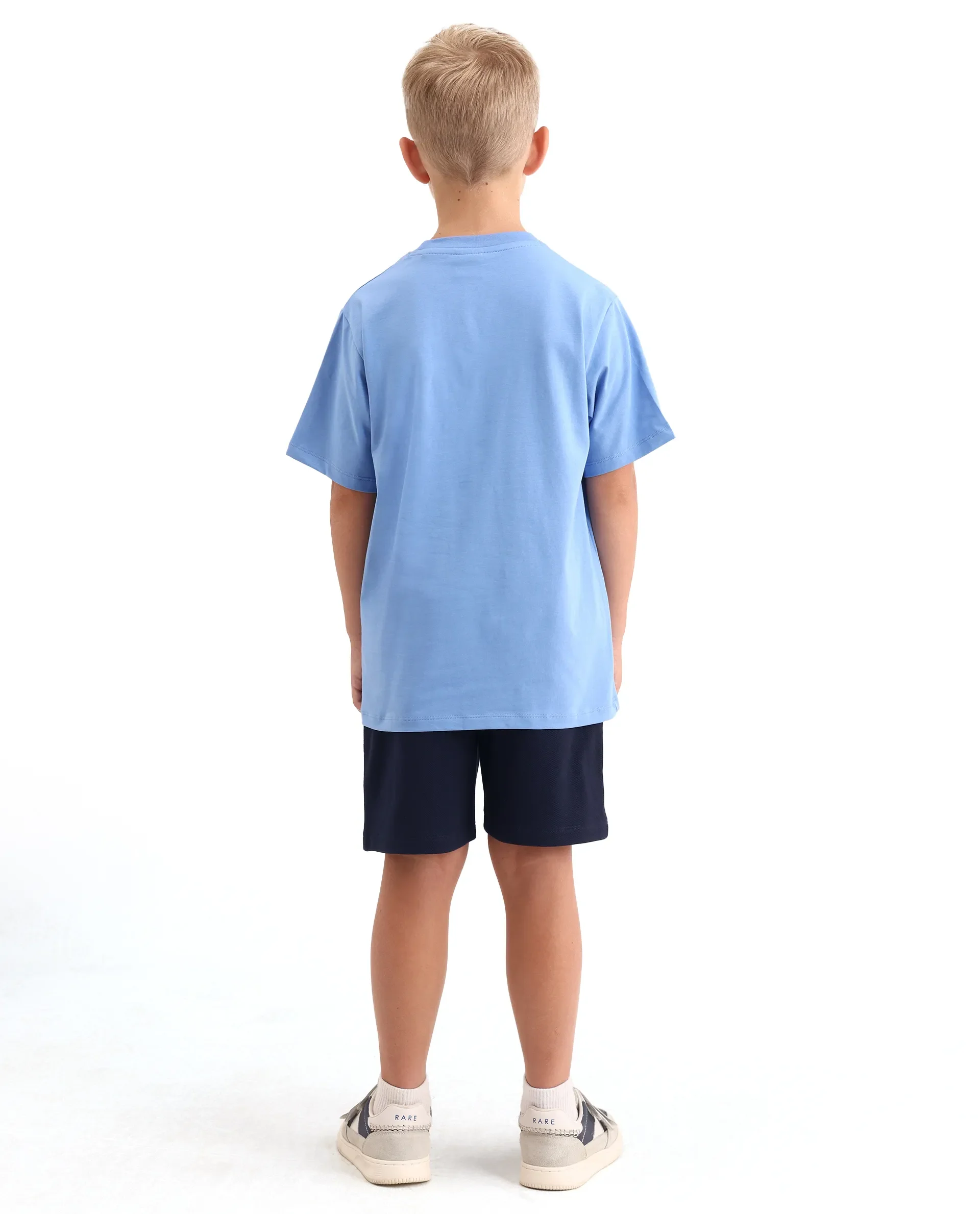 Rare Ones Kids Heros-B Navy Polyester Blend Fabric Button And Zipper Closure Hd Print Regular Fit Shorts - Image 7