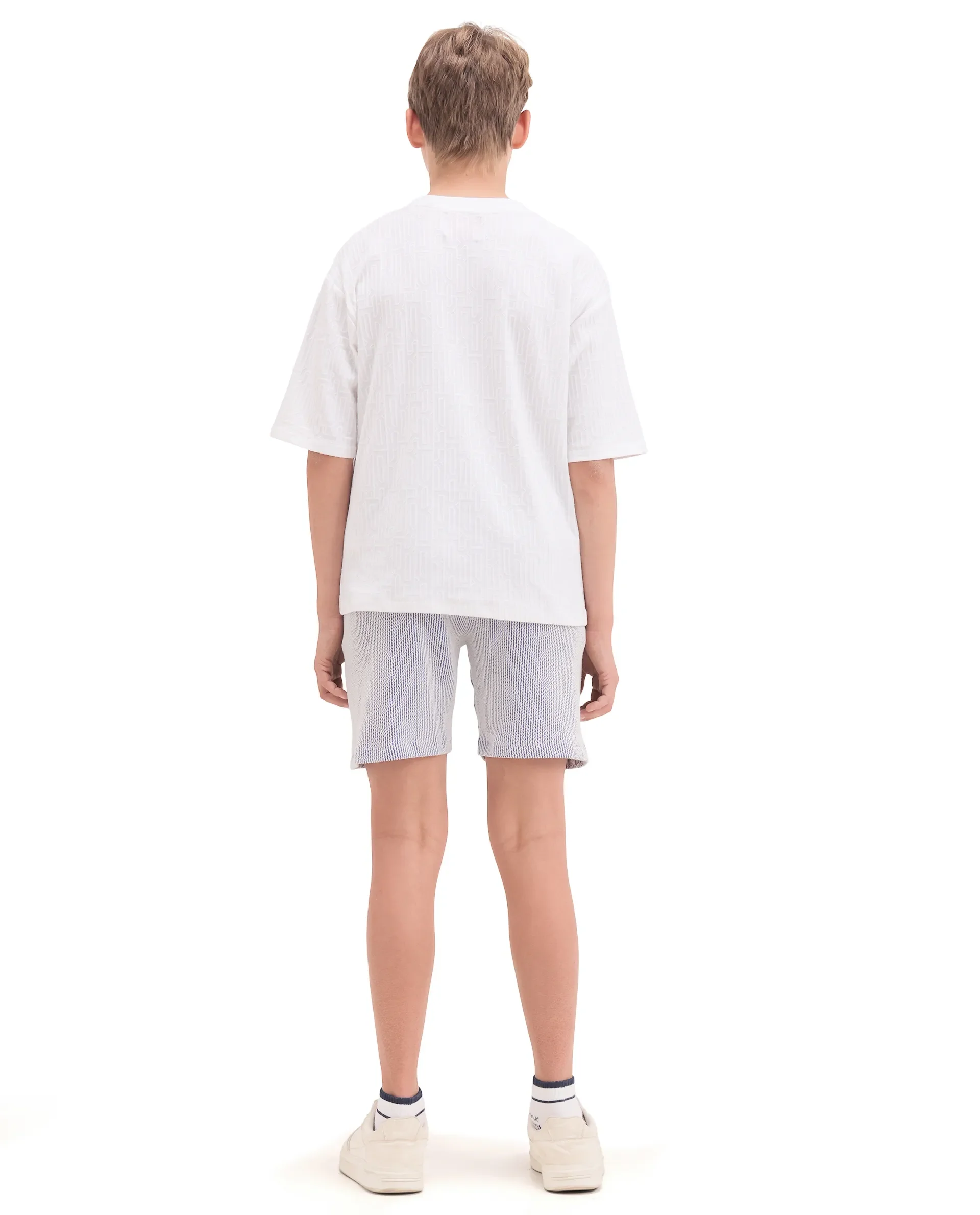 Rare Ones Kids John26-B Light Blue Cotton Blend Fabric Drawstring Closure Regular Fit Shorts - Image 8
