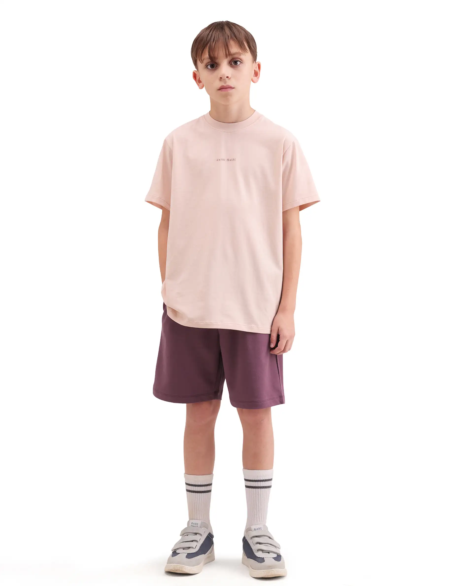 Rare Ones Kids Jonty-B Dark Purple Cotton Blend Fabric Drawstring Closure Regular Fit Shorts - Image 5
