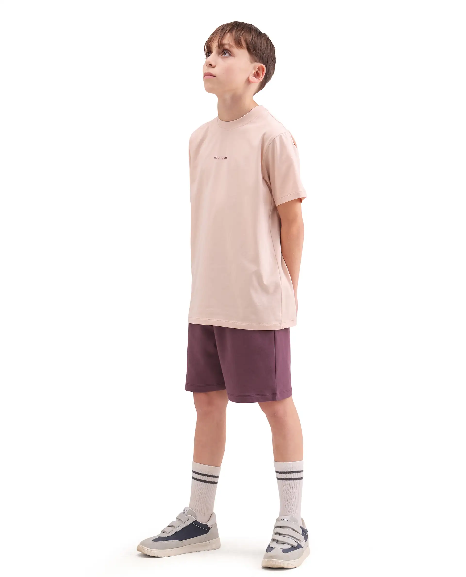 Rare Ones Kids Jonty-B Dark Purple Cotton Blend Fabric Drawstring Closure Regular Fit Shorts - Image 7